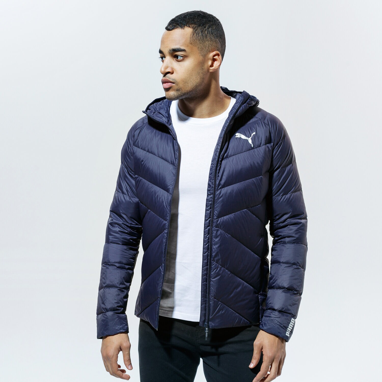 pánská zimní bunda PUMA BUNDA ZIMNÍ PWRWARM PACKLITE HD 600 DOWN JACKET 58220206 TMAVOMODRÁ