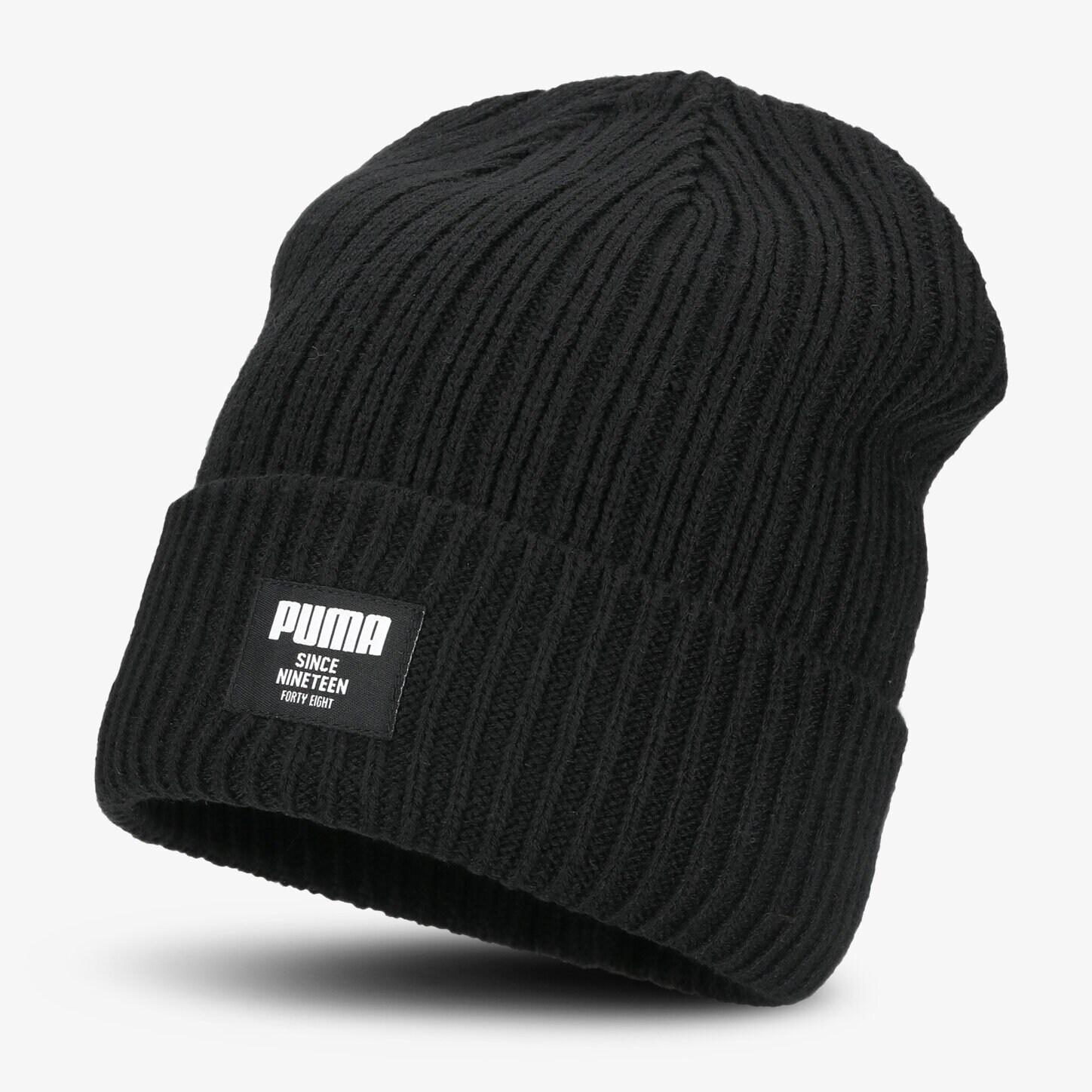 dětská čepice PUMA ČEPICE ZIMNÍ RIBBED CLASSIC BEANIE 2283101 ČERNÁ