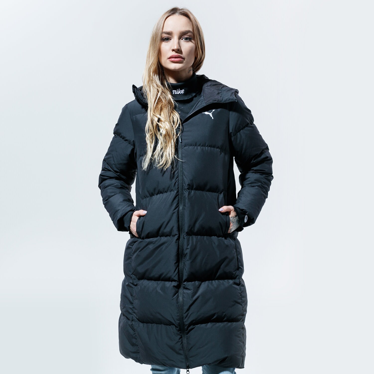 dámská zimní bunda PUMA BUNDA ZIMNÍ LONG OVERSIZED DOWN COAT 58222301 ČERNÁ
