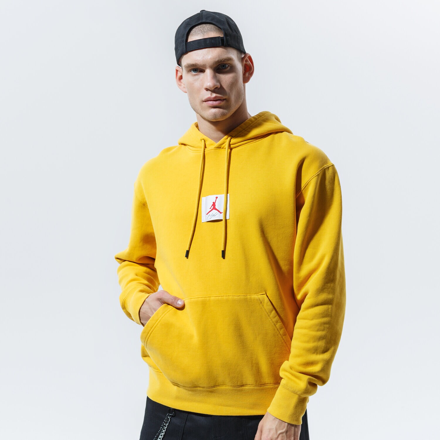 pánská mikina JORDAN MIKINA S KAPUCÍ M J FLIGHT FLEECE PO CK6468-711 ŽLUTÁ