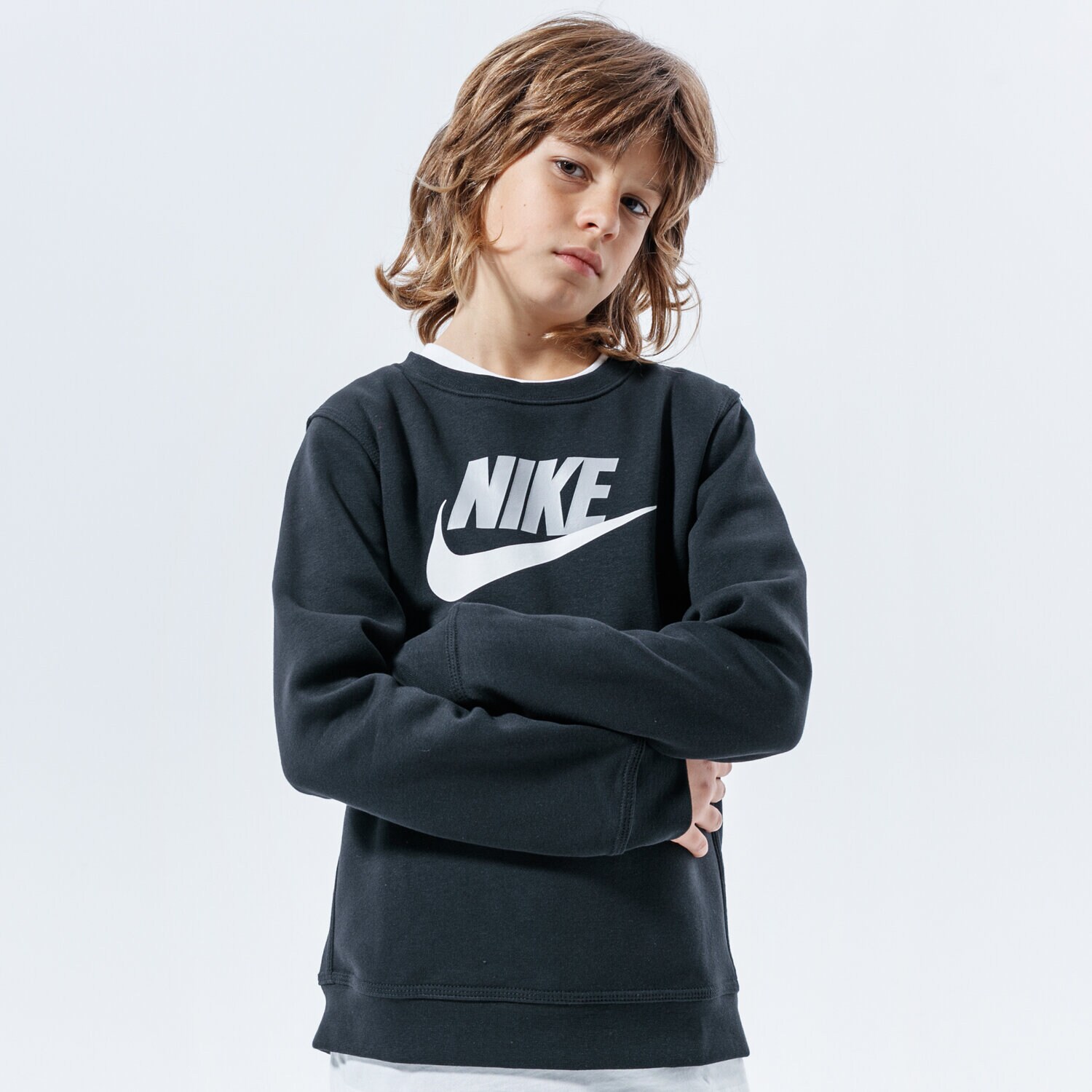 dětská mikina NIKE MIKINA SPORTSWEAR CLUB FLEECE BOY CV9297-011 ČERNÁ