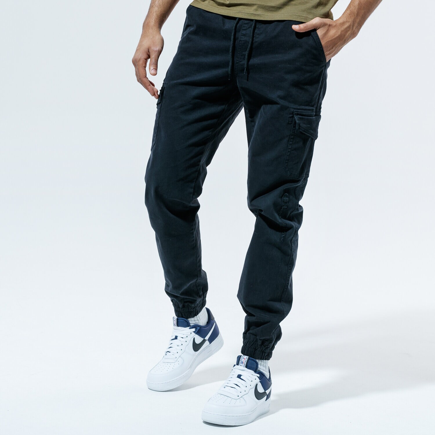 pánské kalhoty CHAMPION KALHOTY  ROCHESTER ELASTIC CUFF PANTS 215194KK001 ČERNÁ