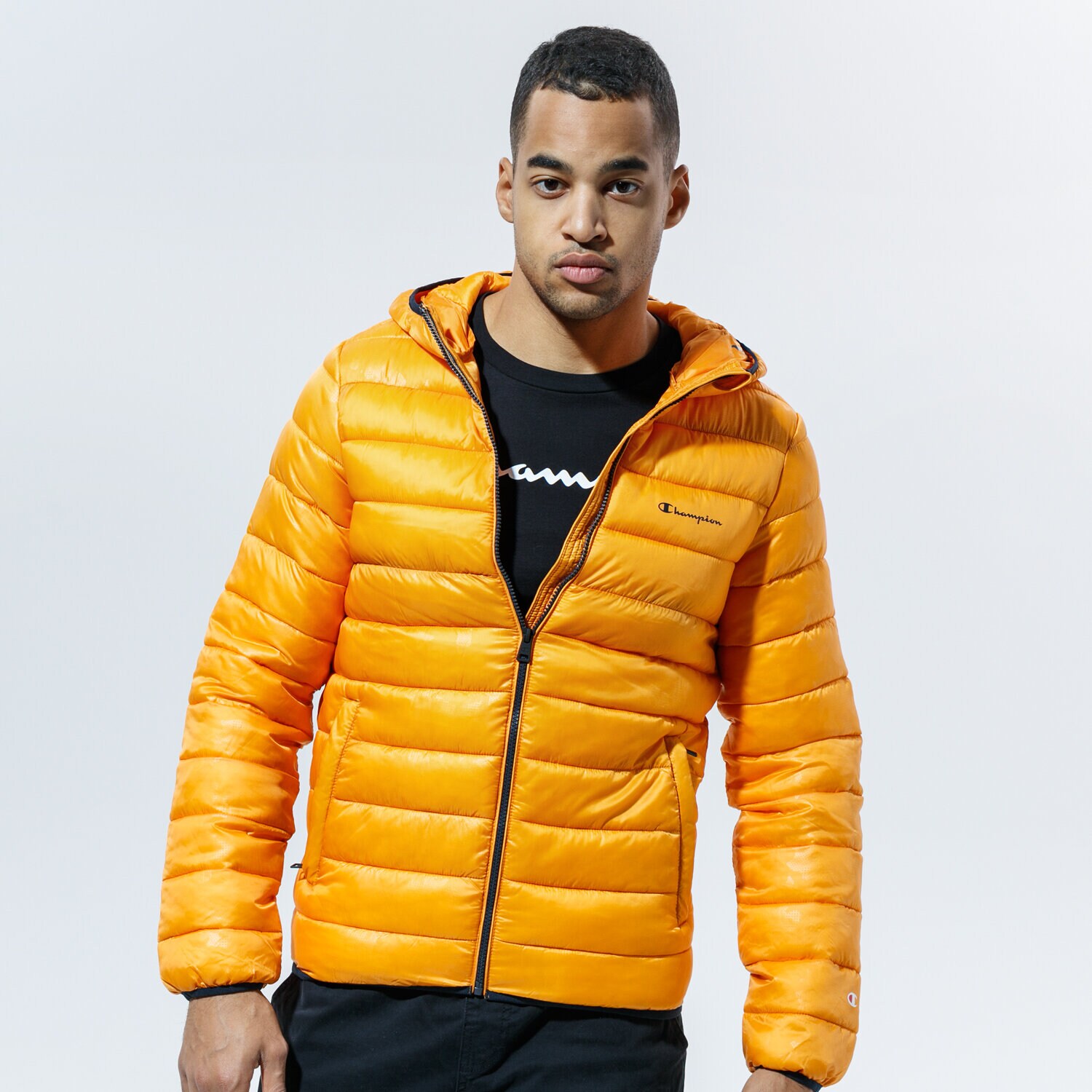 pánská zimní bunda CHAMPION BUNDA ZIMNÍ HOODED JACKET 214869OL012 hořčicová