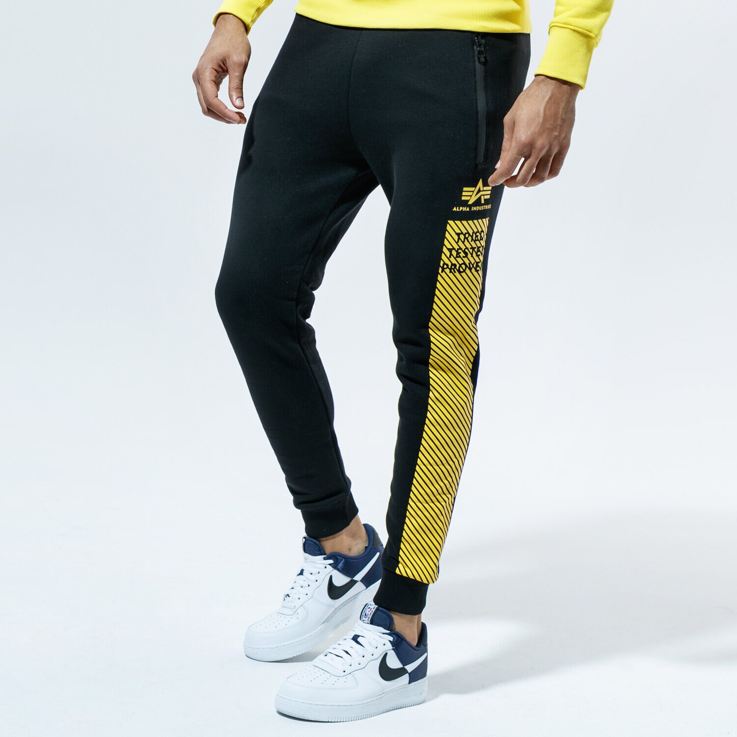 pánské kalhoty ALPHA INDUSTRIES KALHOTY  SAFETY LINE JOGGER 12839003 ČERNÁ