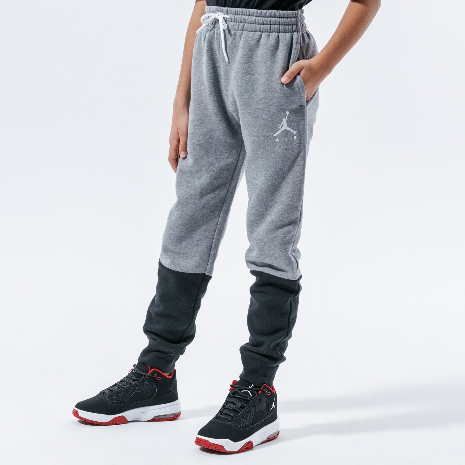 dětské kalhoty JORDAN KALHOTY  JUMPMAN AIR FLEECE PANT BOY 957725-K6N ŠEDÁ