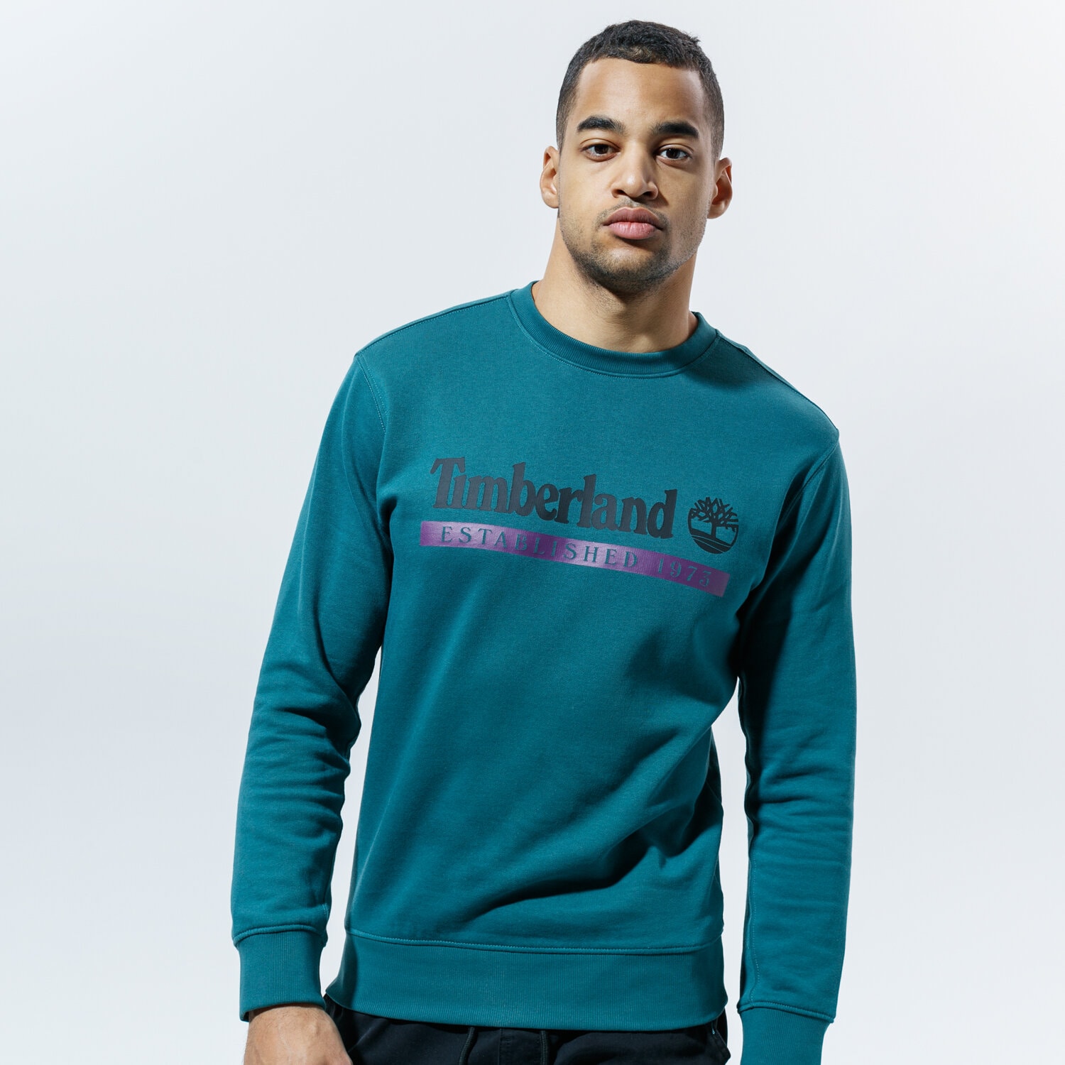 pánská mikina TIMBERLAND MIKINA YC ESTABLISHED 1973 CREW NECK TB0A2AMHAQ91 ZELENÁ