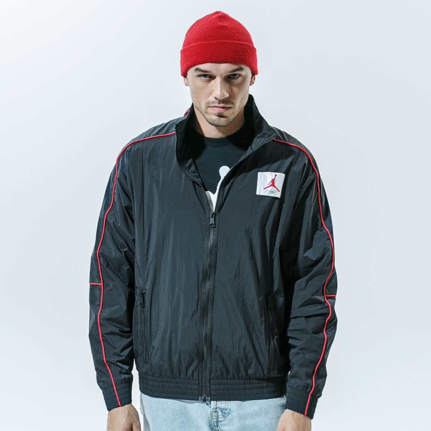 pánská zimní bunda JORDAN BUNDA M J FLIGHT WARMUP JACKET CK6652-010 ČERNÁ