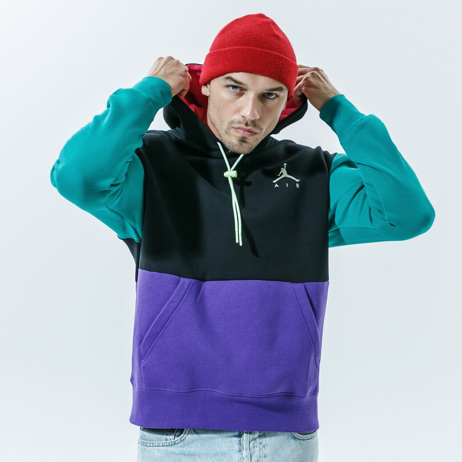 pánská mikina JORDAN MIKINA S KAPUCÍ JUMPMAN CK6684-011 TMAVOMODRÁ
