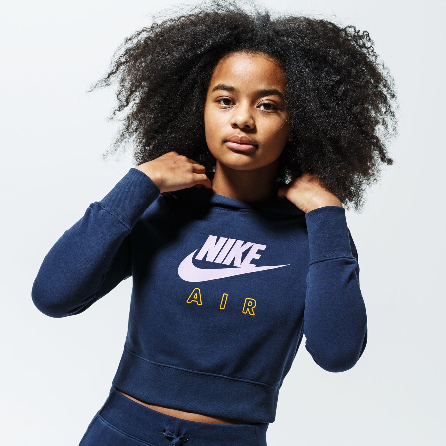 dětská mikina NIKE MIKINA S KAPUCÍ AIR CZ6234-451 TMAVOMODRÁ