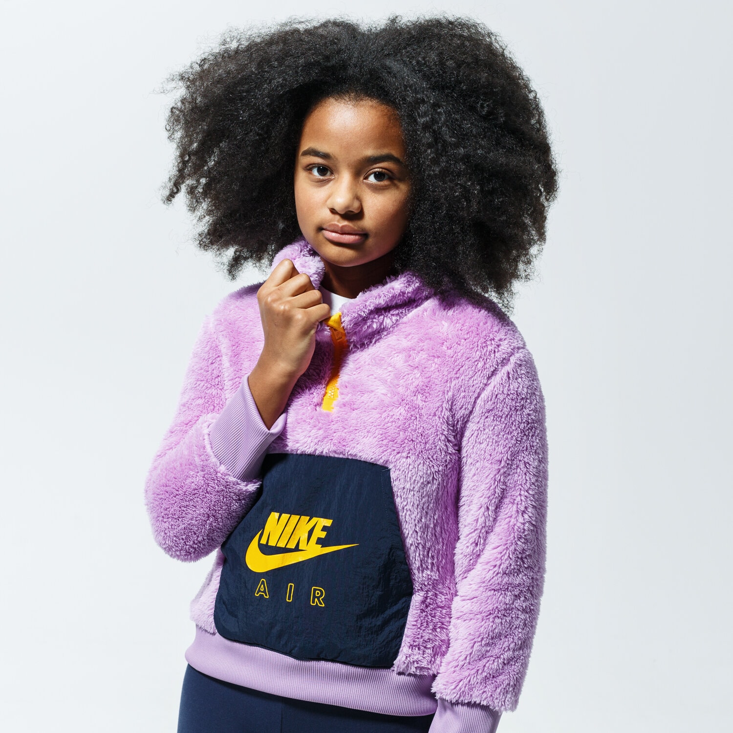 dětská mikina NIKE FLEECE MIKINA AIR CU8550-589 FIALOVÁ