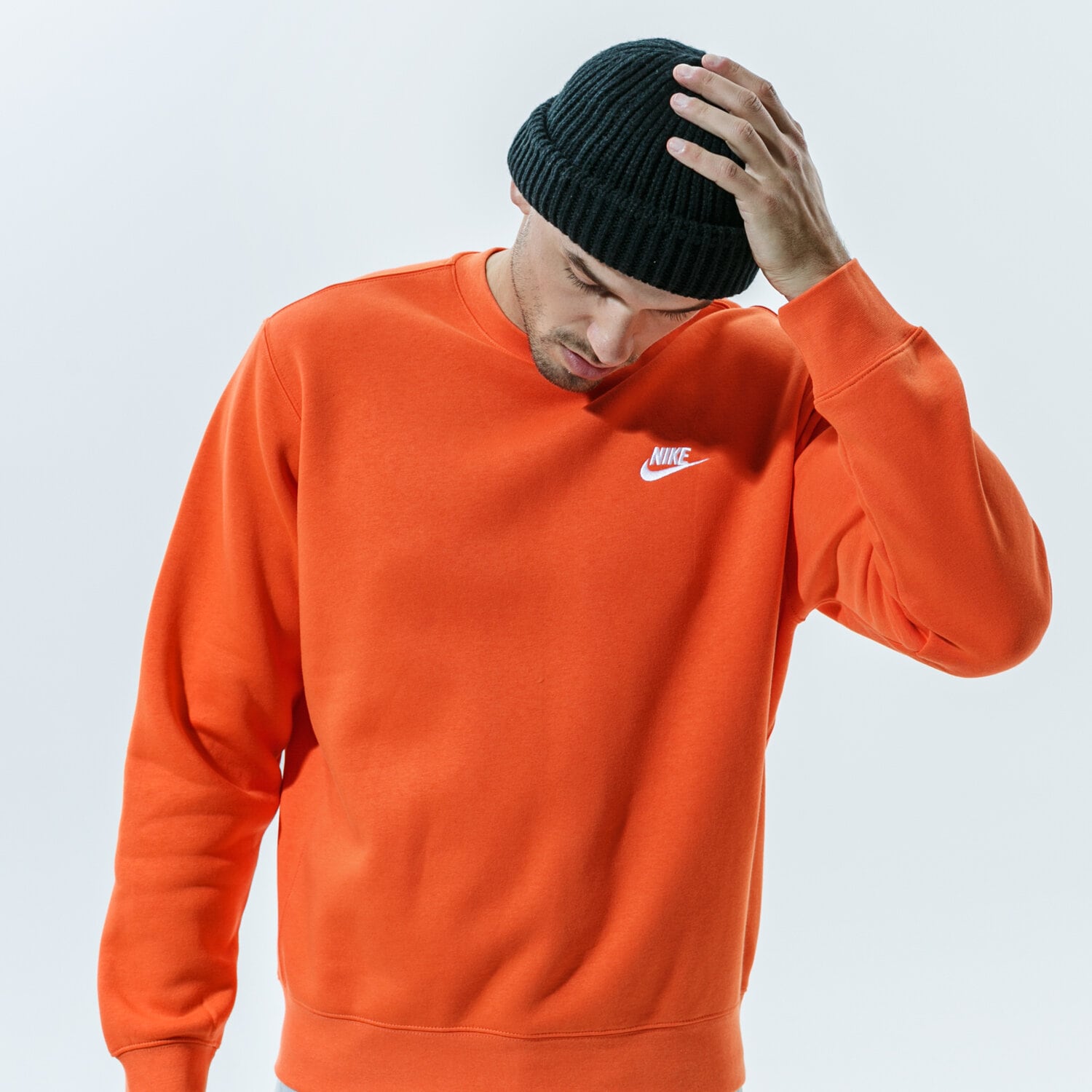 pánská mikina NIKE MIKINA SPORTSWEAR CLUB BV2662-837 ORANŽOVÁ