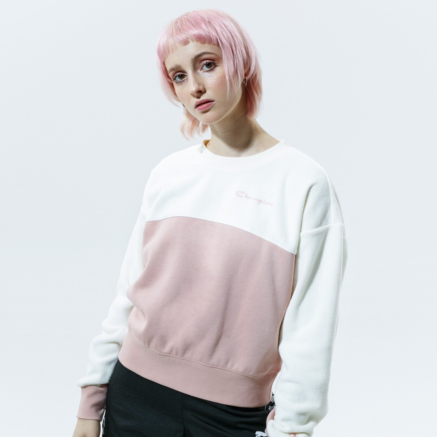 dámská mikina CHAMPION MIKINA CREWNECK SWEATER 113232PS144 BÉŽOVÁ