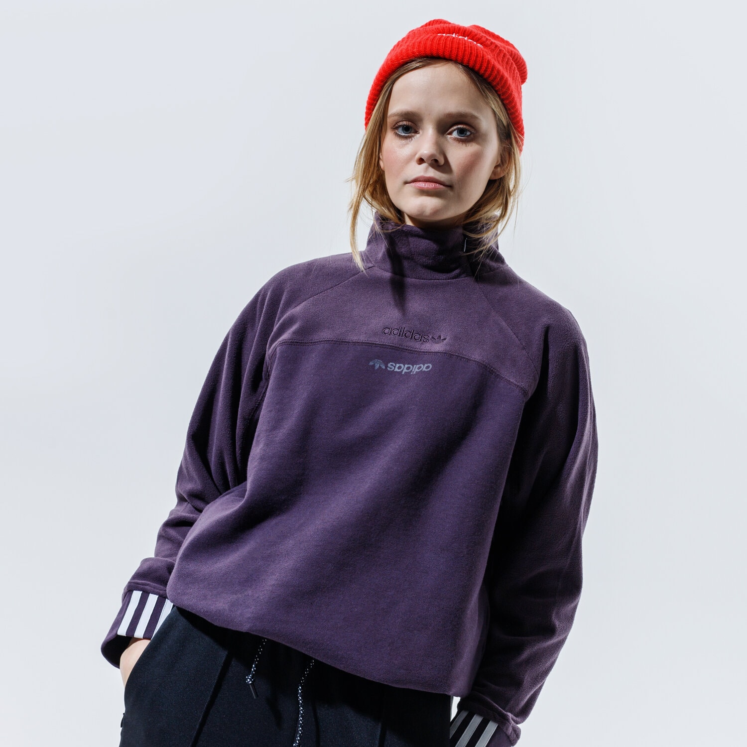dámská mikina ADIDAS MIKINA SWEATSHIRT GD3885 FIALOVÁ