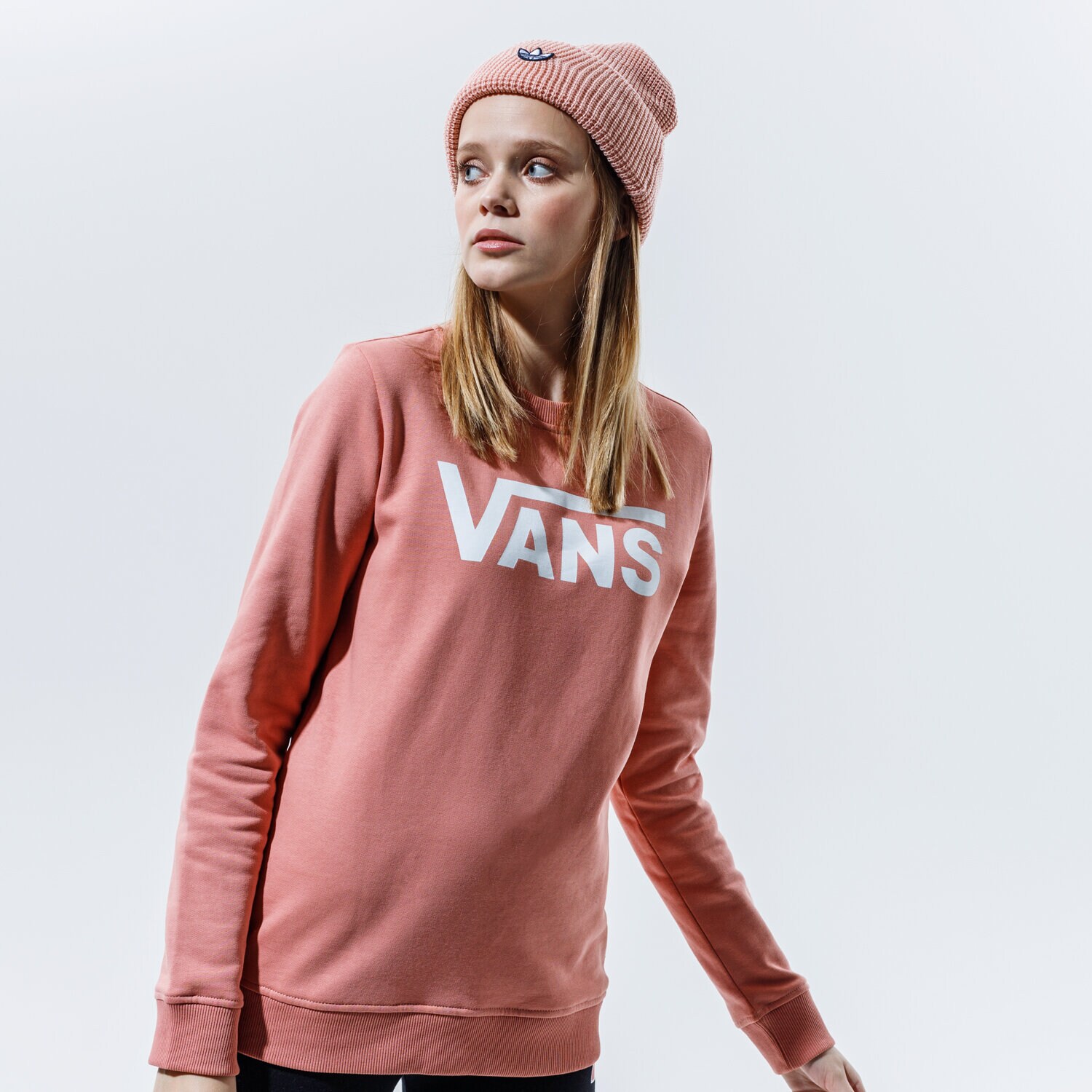 dámská mikina VANS MIKINA CLASSIC V CREW VN0A4S97ZLS1 RŮŽOVÁ