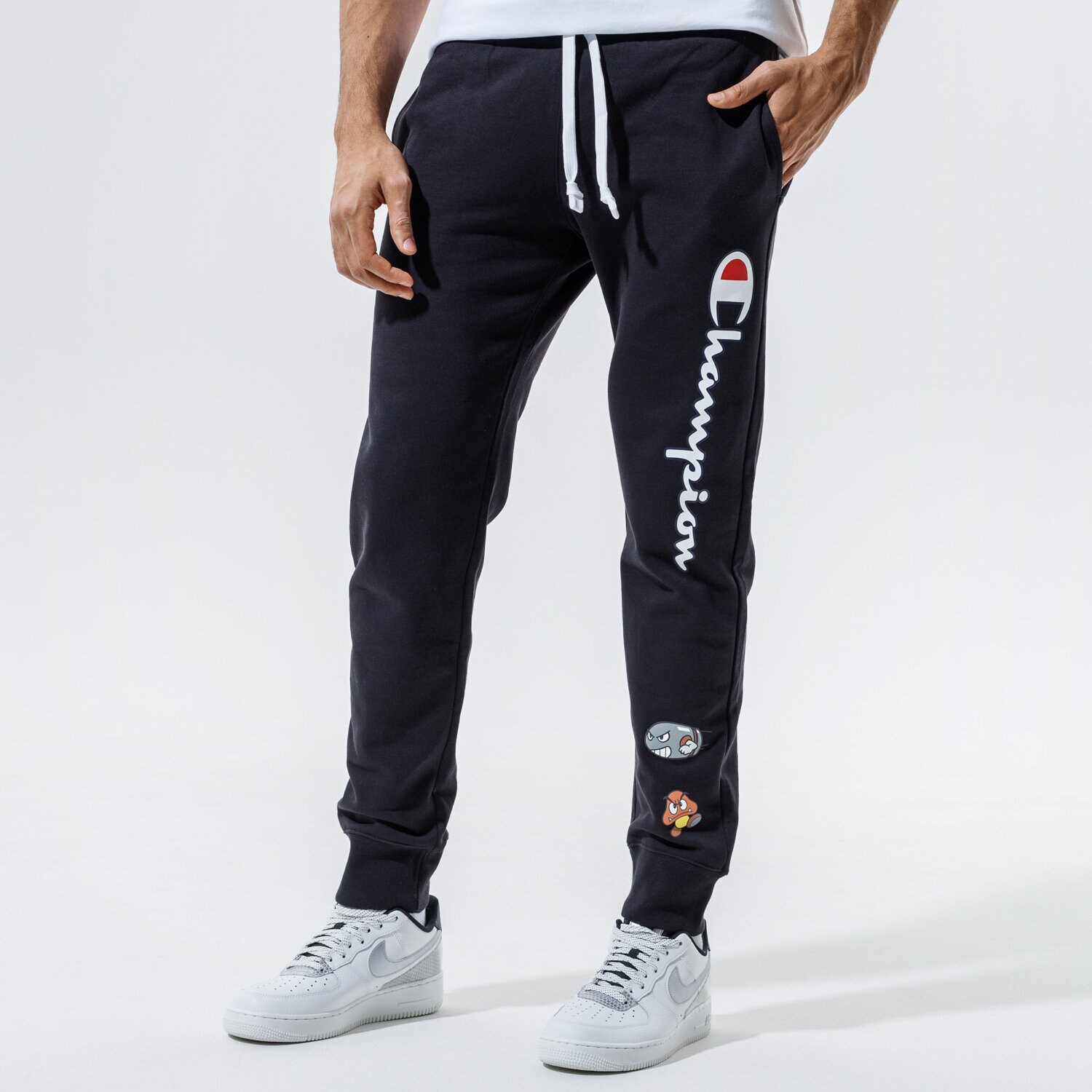 pánské kalhoty CHAMPION KALHOTY  RIB CUFF PANTS 216870KK001 ČERNÁ