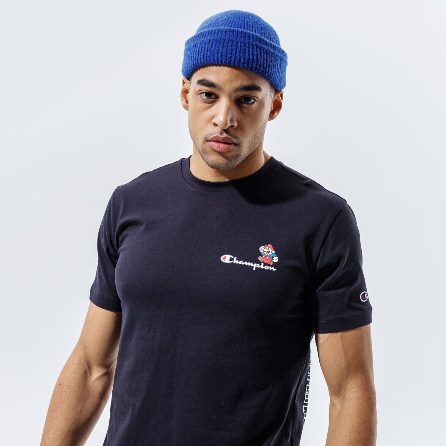 pánské tričko CHAMPION TRIČKO CREWNECK TRIČKO 216871KK001 ČERNÁ