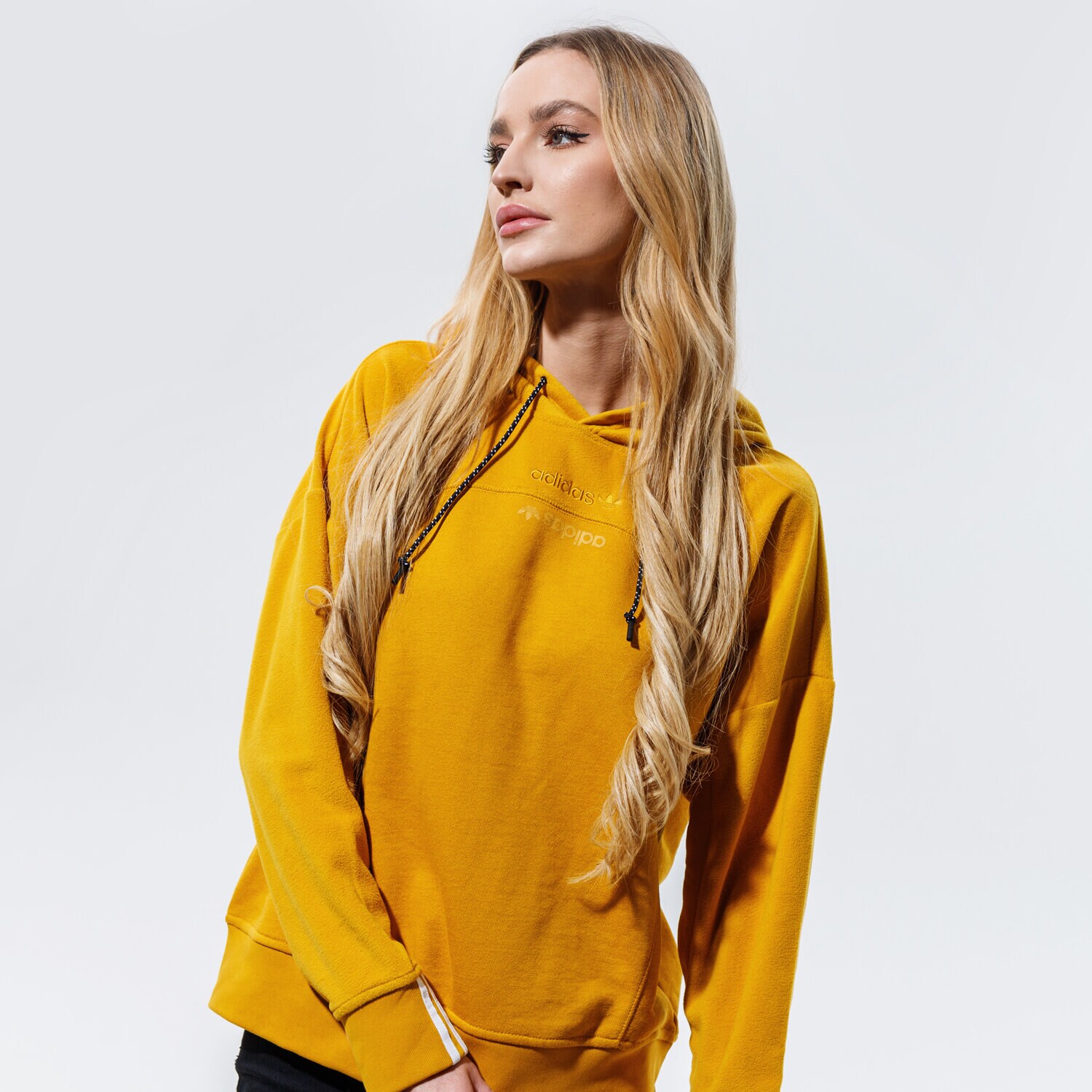 dámská mikina ADIDAS MIKINA S KAPUCÍ HOODIE GD3896 hořčicová