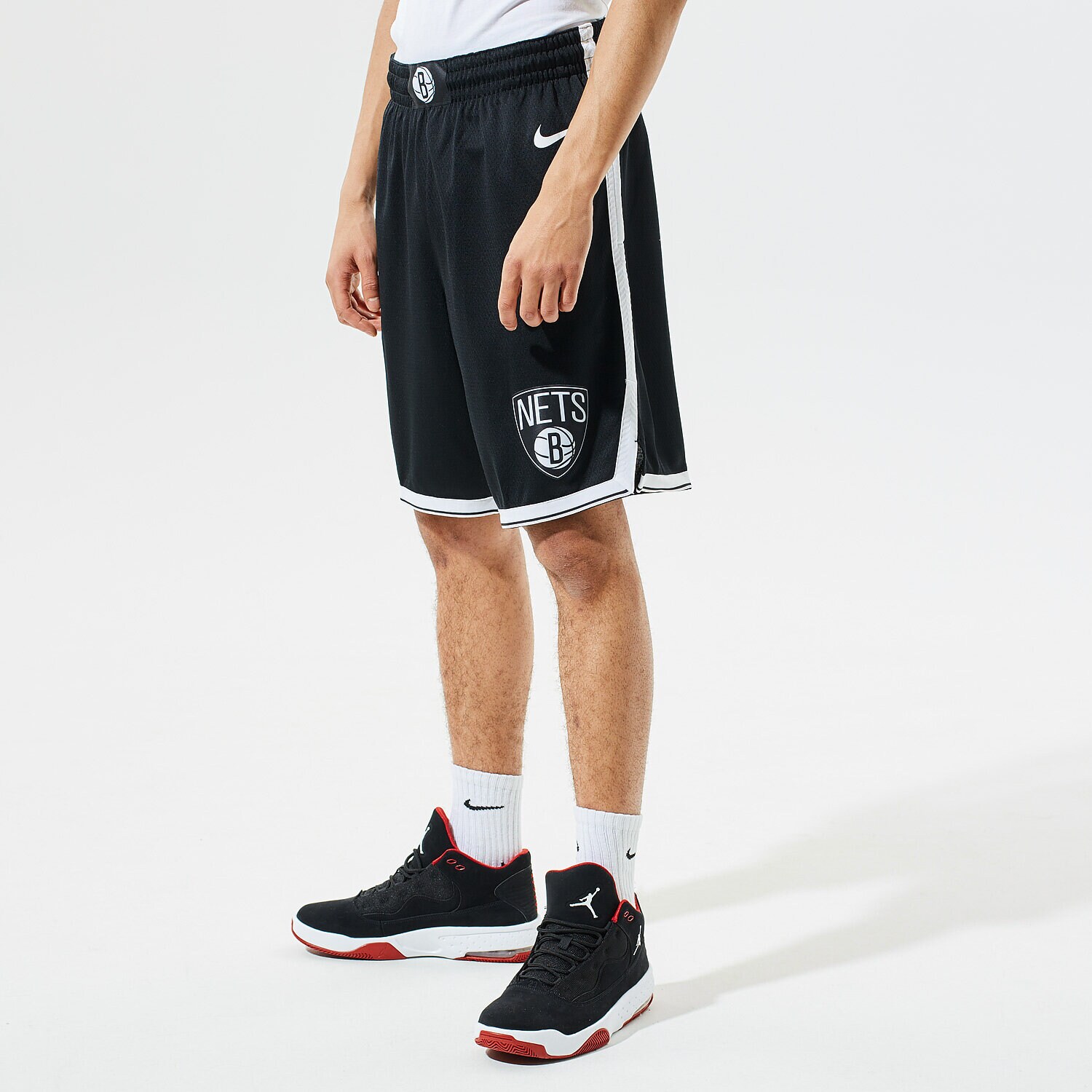 pánské kraťasy NIKE ŠORTKY  BROOKLYN NETS SWINGMAN ICON EDITION 2020 NBA AJ5584-010 ČERNÁ
