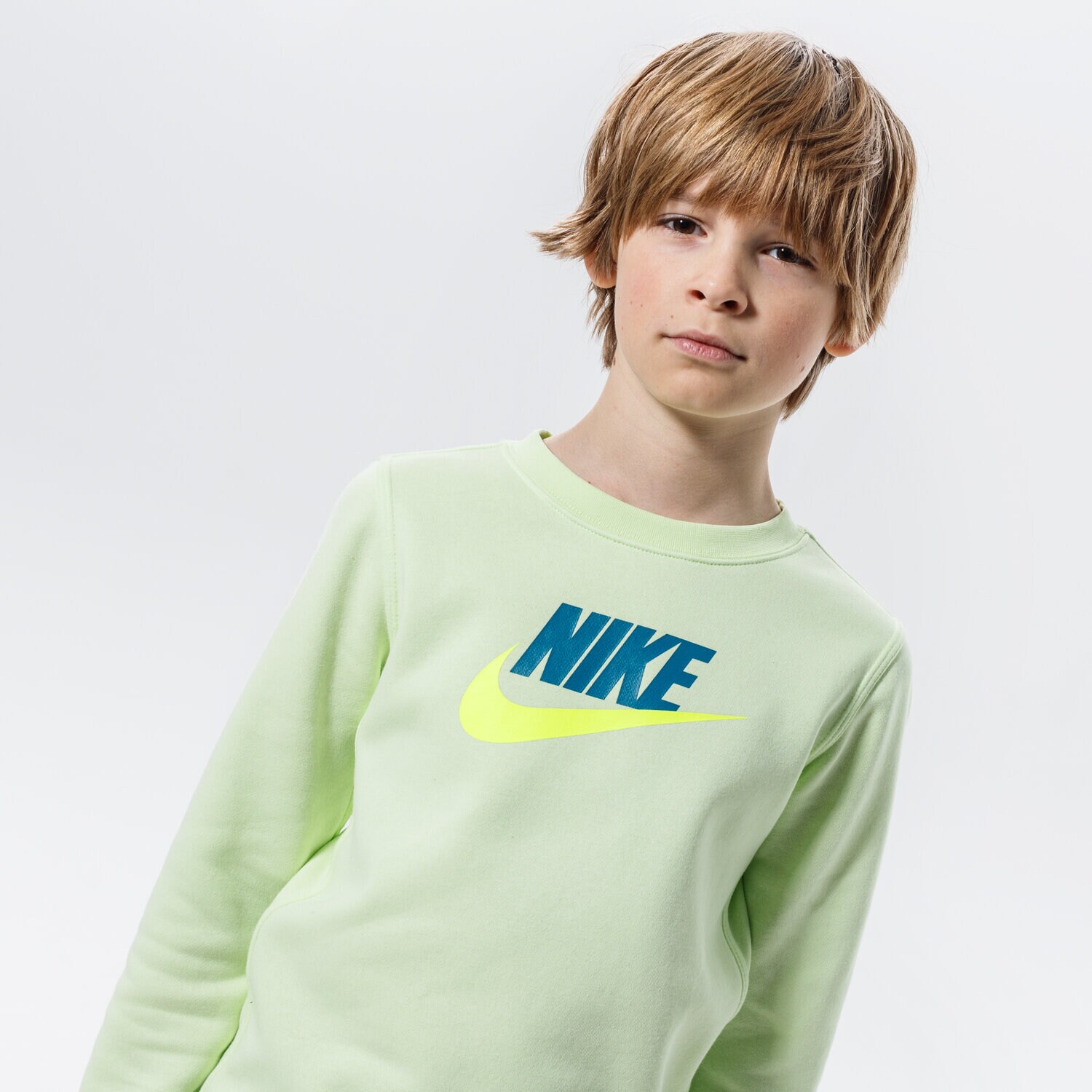 dětská mikina NIKE MIKINA SPORTSWEAR CLUB FLEECE BOY CV9297-383 ZELENÁ