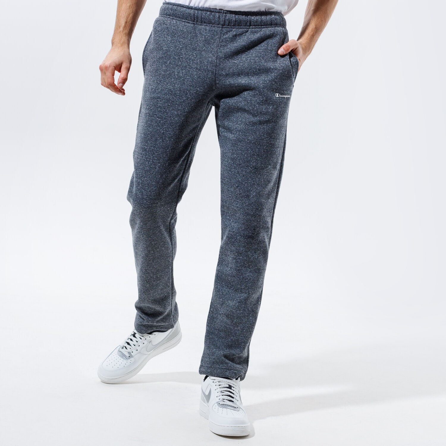 pánské kalhoty CHAMPION KALHOTY  STRAIGHT HEM PANTS 214954EM516 ŠEDÁ