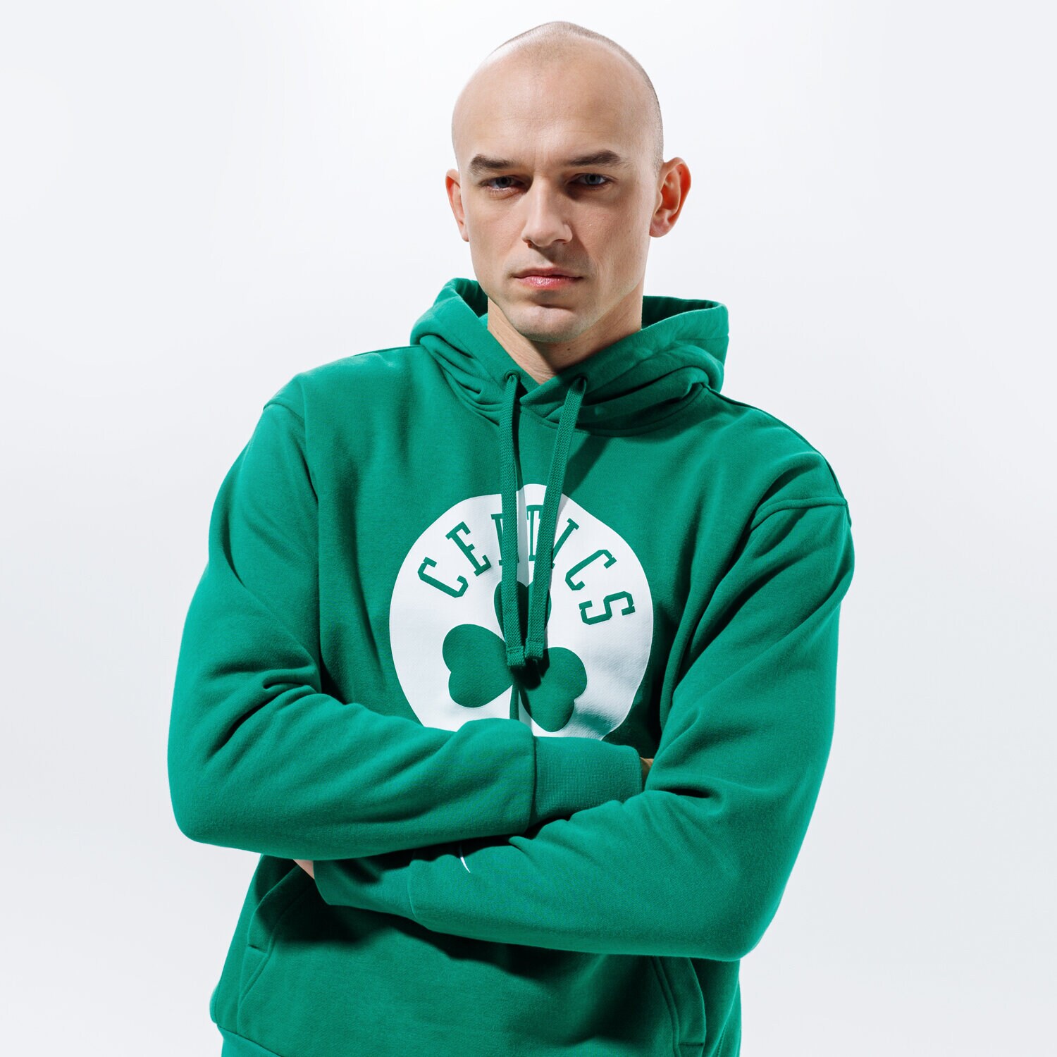 pánská mikina NIKE MIKINA S KAPUCÍ BOS M NK PO FLC ESSNTL NBA CN1189-312 ZELENÁ