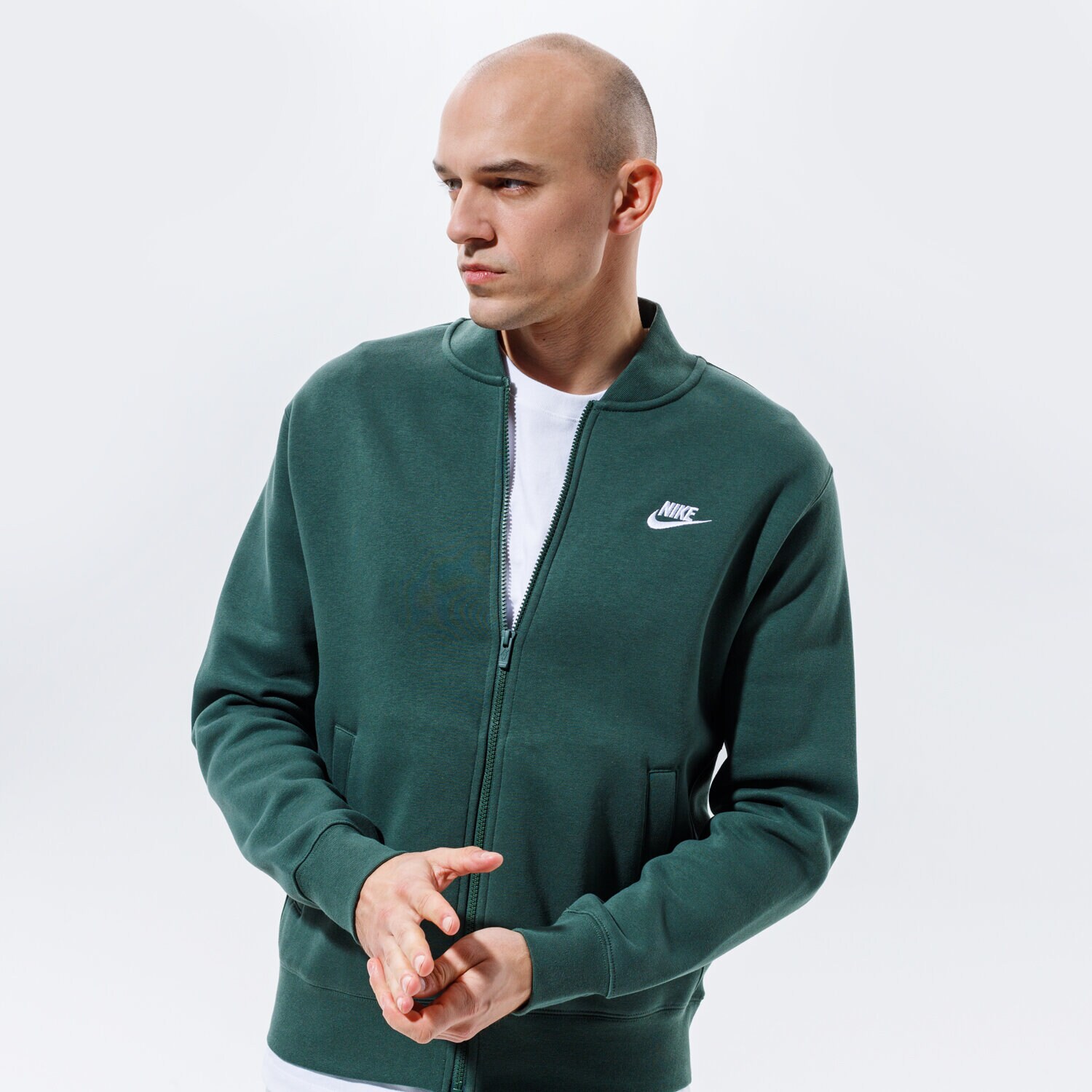 pánská mikina NIKE MIKINA ROZEPÍNACÍ SPORTSWEAR CLUB FLEECE BV2686-337 KHAKI