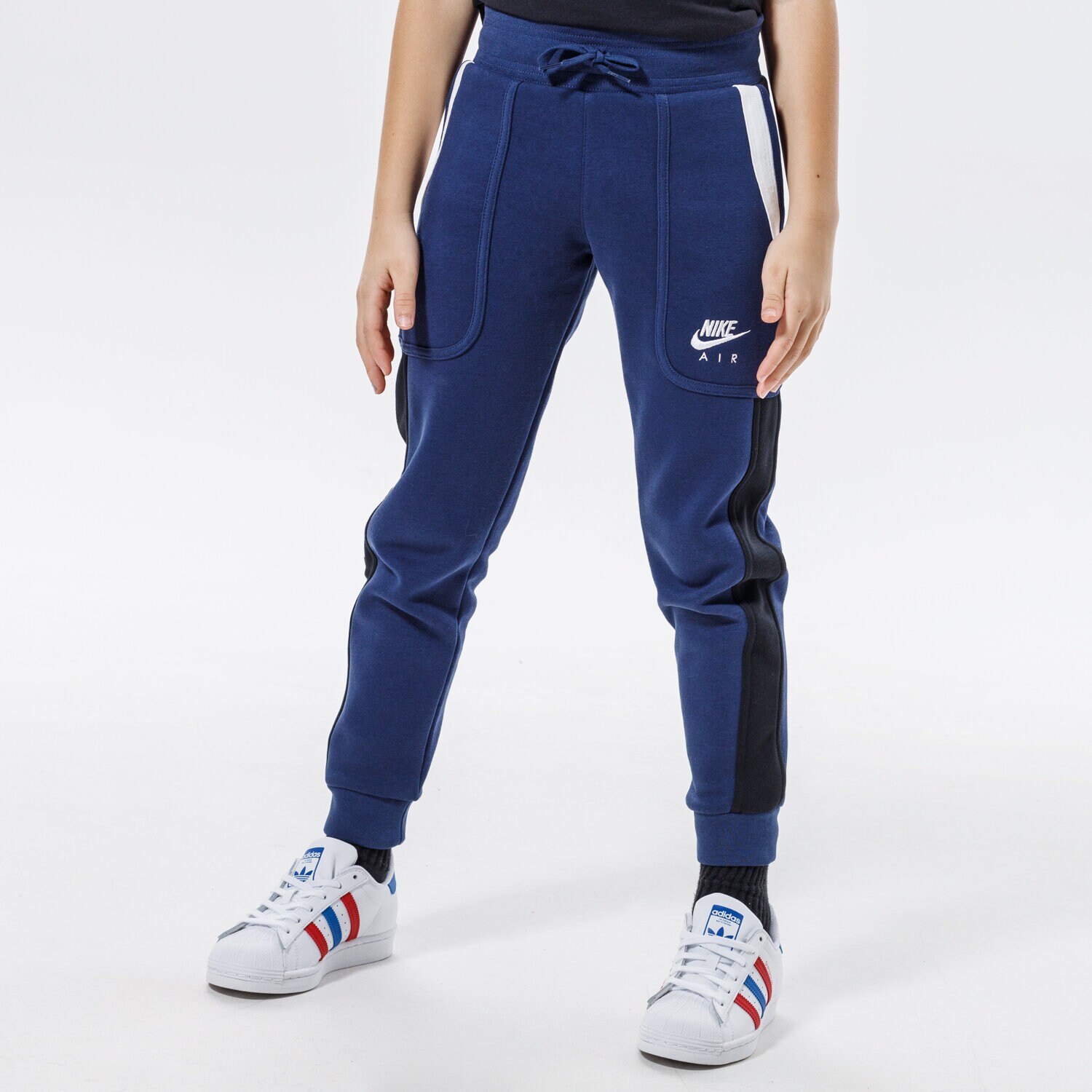 dětské kalhoty NIKE KALHOTY  AIR BOY DA0710-410 TMAVOMODRÁ