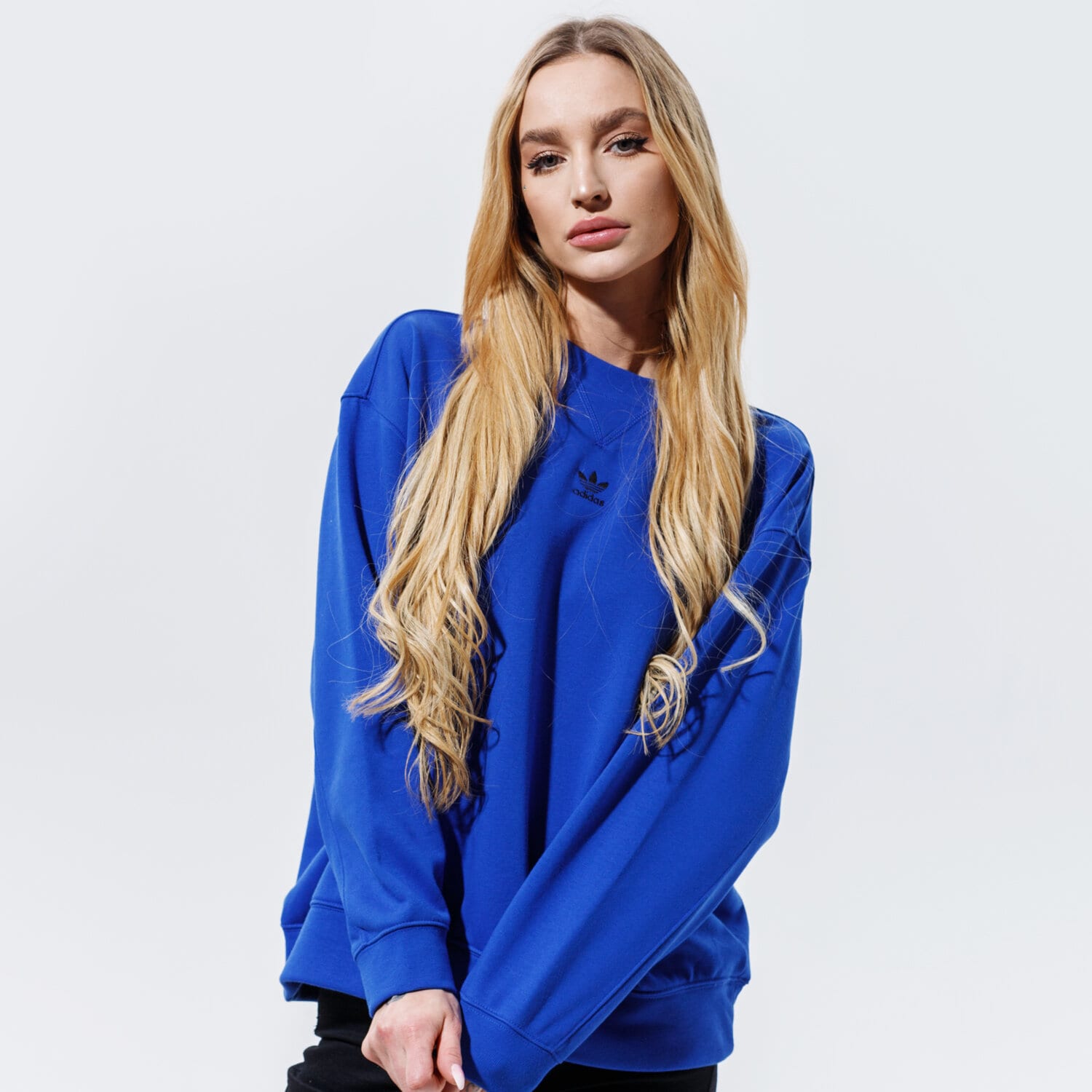 dámská mikina ADIDAS MIKINA SWEATSHIRT GN4766 MODRÁ