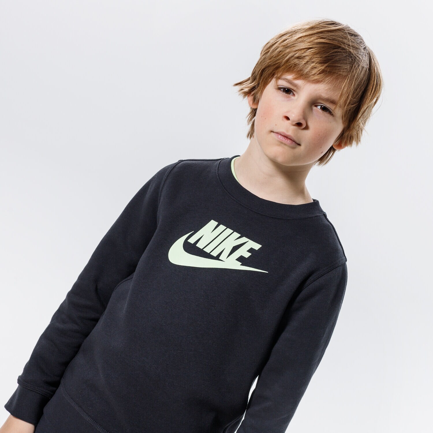 dětská mikina NIKE MIKINA SPORTSWEAR CLUB FLEECE BOY CV9297-013 ČERNÁ