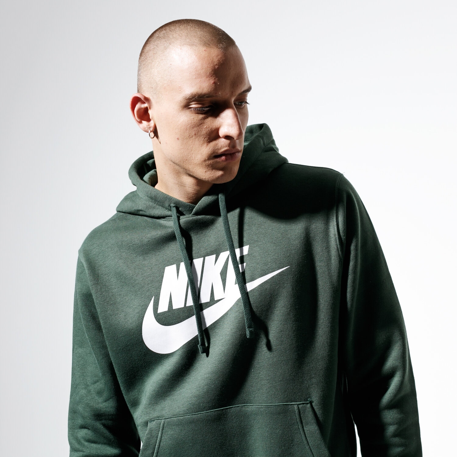 pánská mikina NIKE MIKINA M NSW CLUB HOODIE PO BB GX BV2973-370 ZELENÁ
