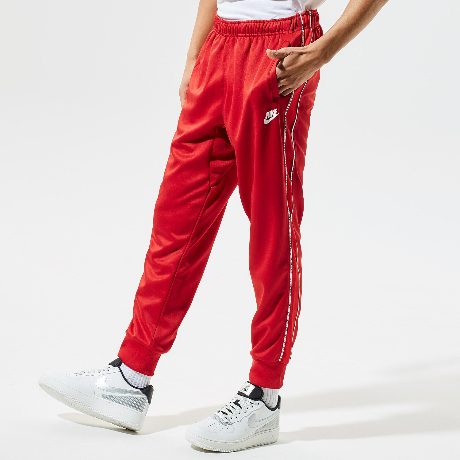 pánské kalhoty NIKE KALHOTY  SPORTSWEAR CZ7823-687 ČERVENÁ