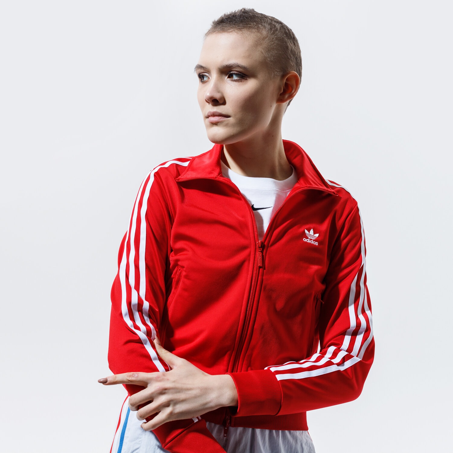 dámská mikina ADIDAS MIKINA ROZEPÍNACÍ FIREBIRD TT PB GN2818 ČERVENÁ