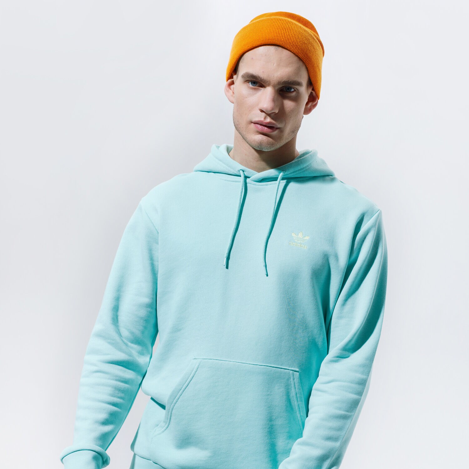 pánská mikina ADIDAS MIKINA S KAPUCÍ ESSENTIAL HOODY GN3391 MODRÁ