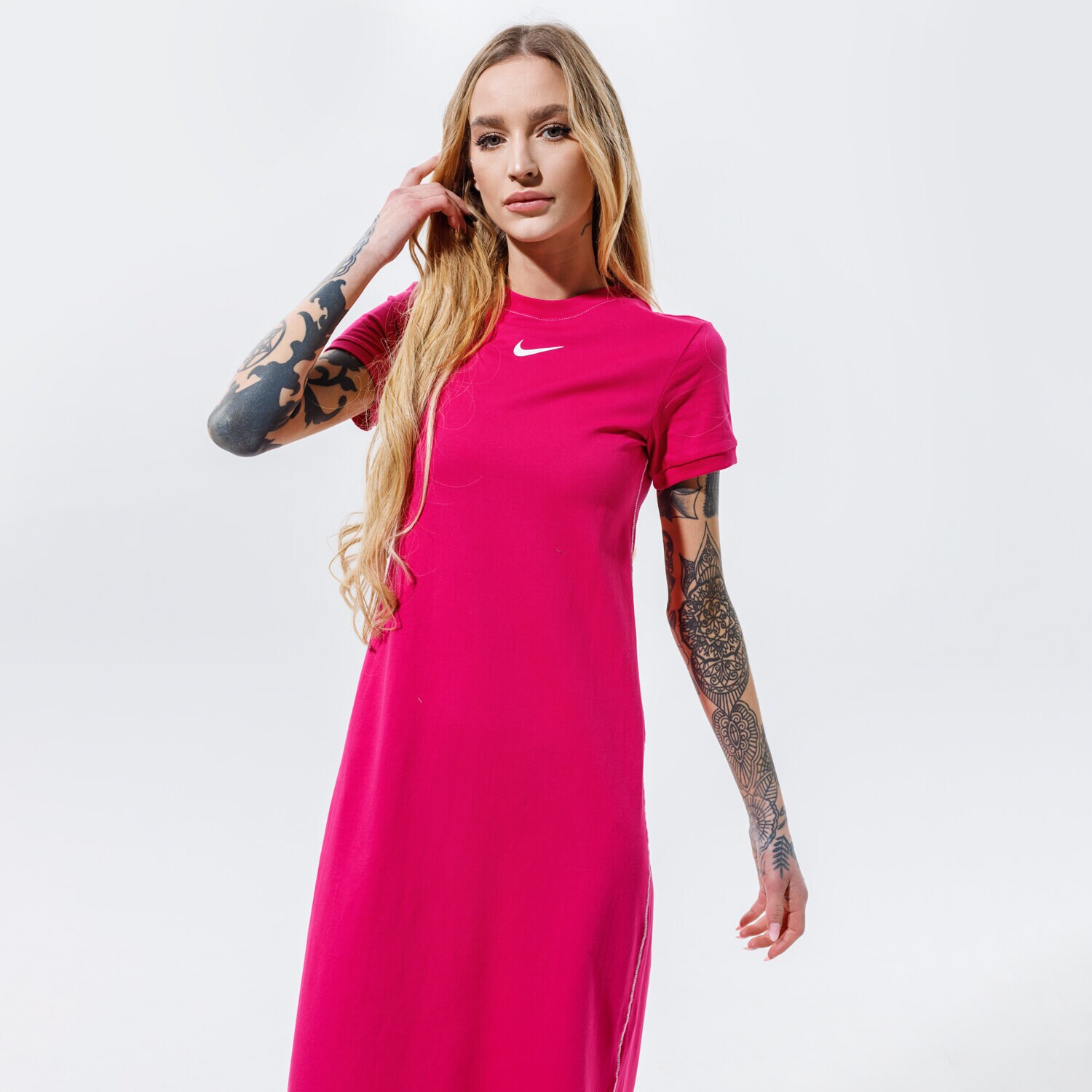 dámské šaty NIKE ŠATY SPORTSWEAR ICON CLASH DC5290-615 RŮŽOVÁ