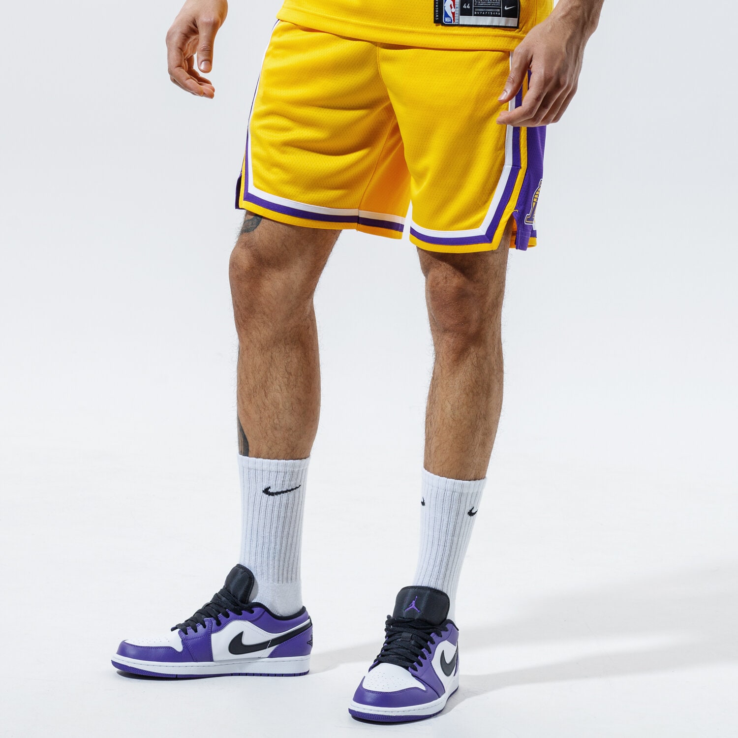 pánské kraťasy NIKE ŠORTKY  LOS ANGELES LAKERS SWINGMAN ICON EDITION 2020 N AJ5617-728 ŽLUTÁ
