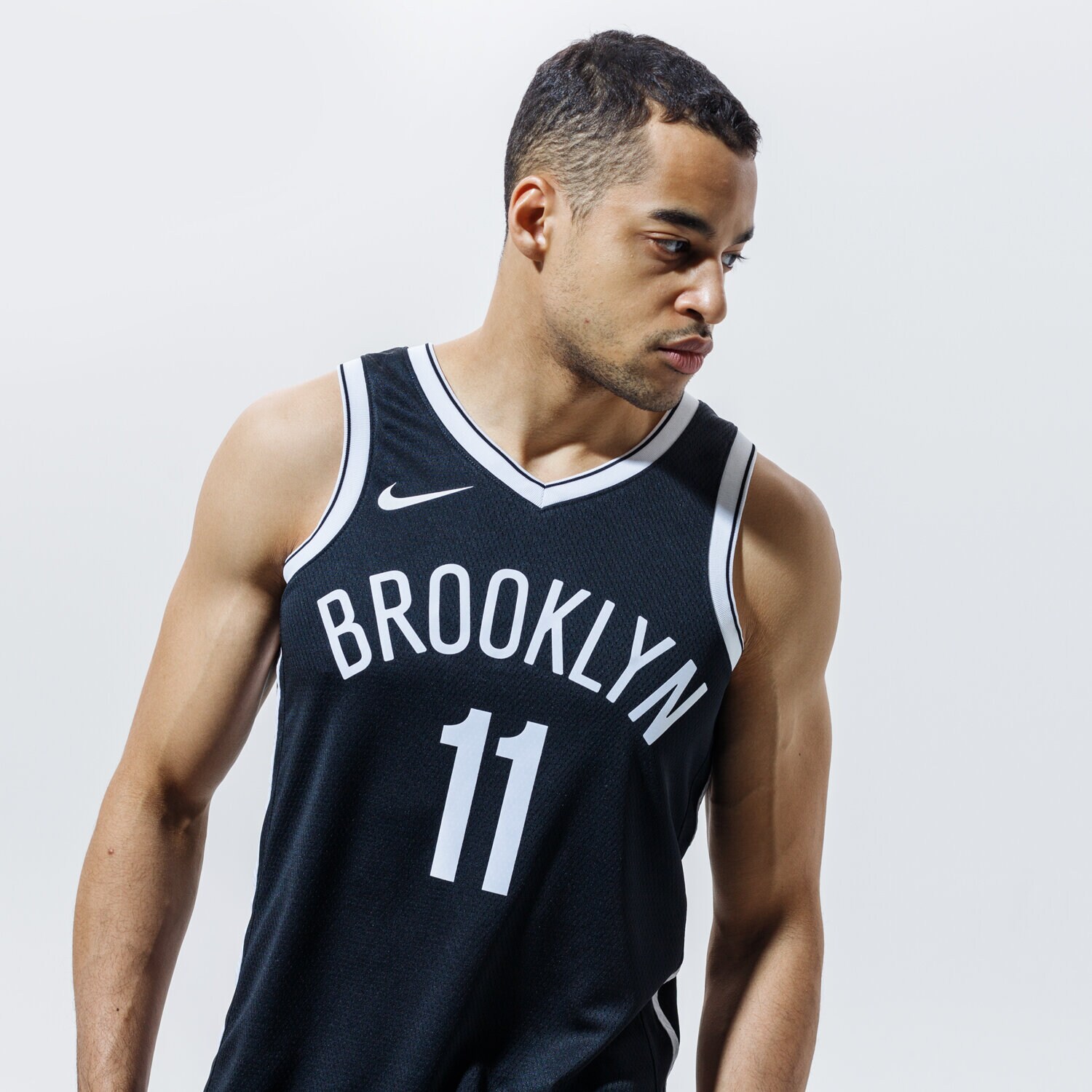 pánská košile NIKE TOP BROOKLYN NETS IRVING SWINGMAN ICON 2020 NBA CW3658-015 ČERNÁ