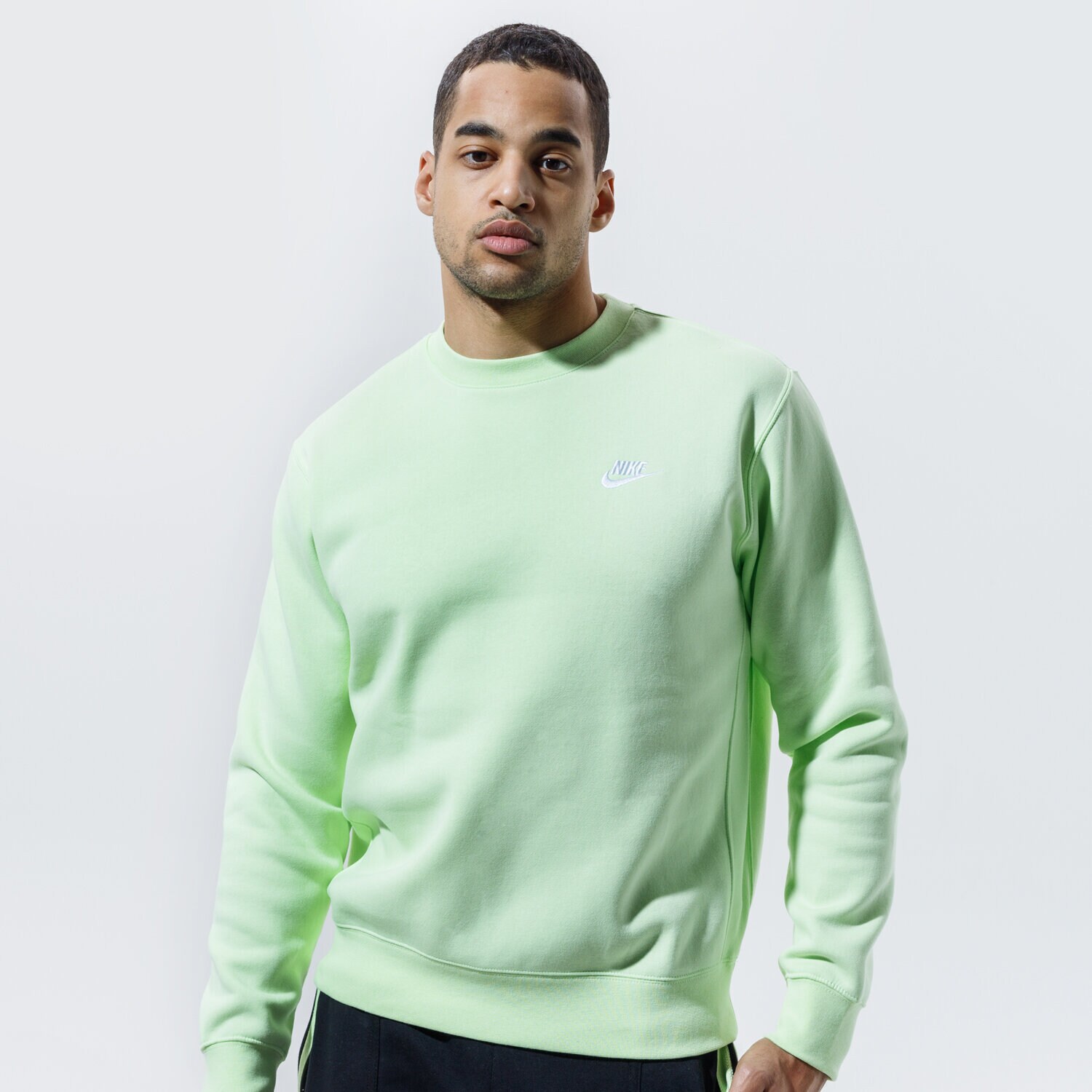 pánská mikina NIKE MIKINA SPORTSWEAR CLUB BV2662-383 ZELENÁ
