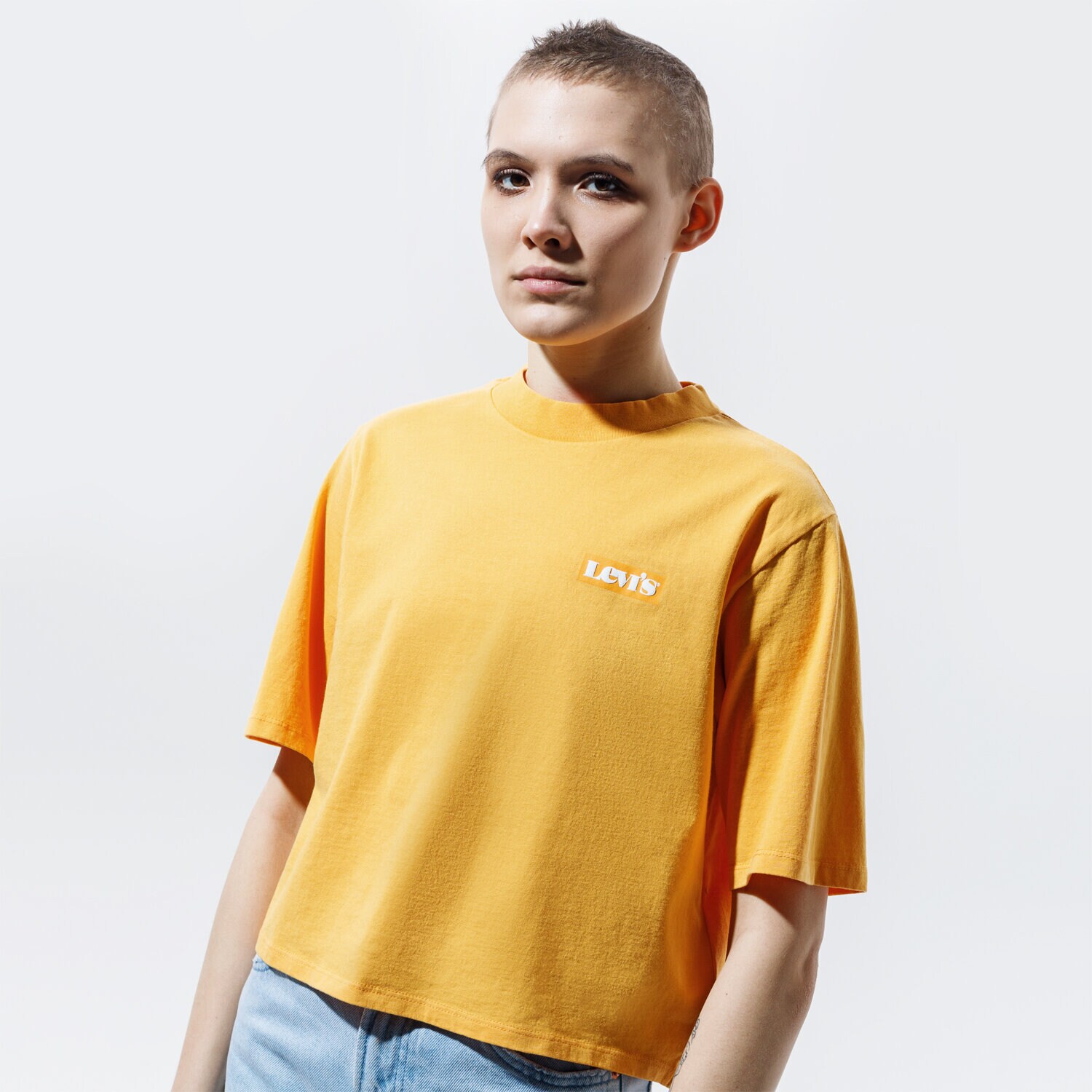 dámské tričko LEVI'S TRIČKO HEAVYWEIGHT RIGHT ON TEE 18392-0004 ORANŽOVÁ