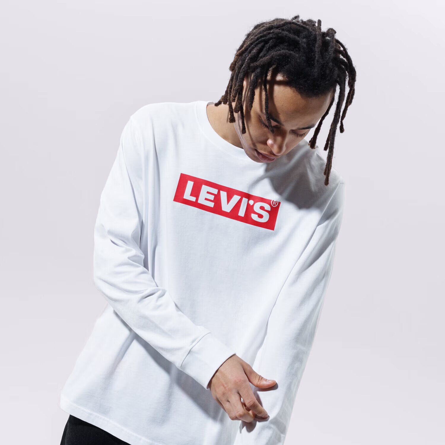 pánské tričko LEVI'S TRIČKO RELAXED LS GRAPHIC TEE 16139-0043 BÍLÁ