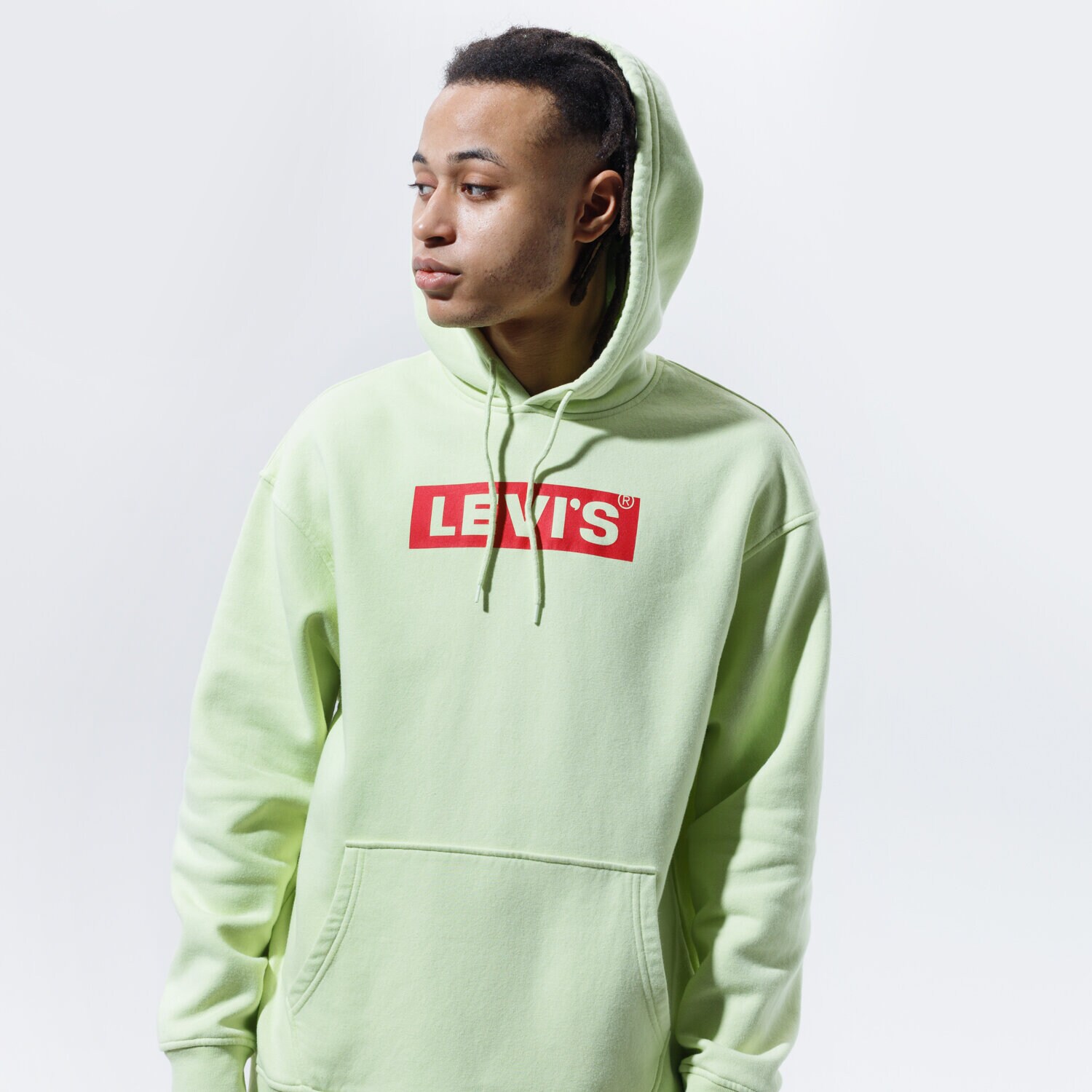 pánská mikina LEVI'S MIKINA S KAPUCÍ T3 RELAXD GRAPHIC HOODIE 38821-0040 ZELENÁ