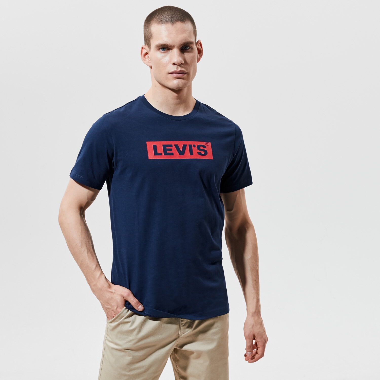 pánské tričko LEVI'S TRIČKO BOXTAB GRAPHIC TEE 85785-0029 TMAVOMODRÁ