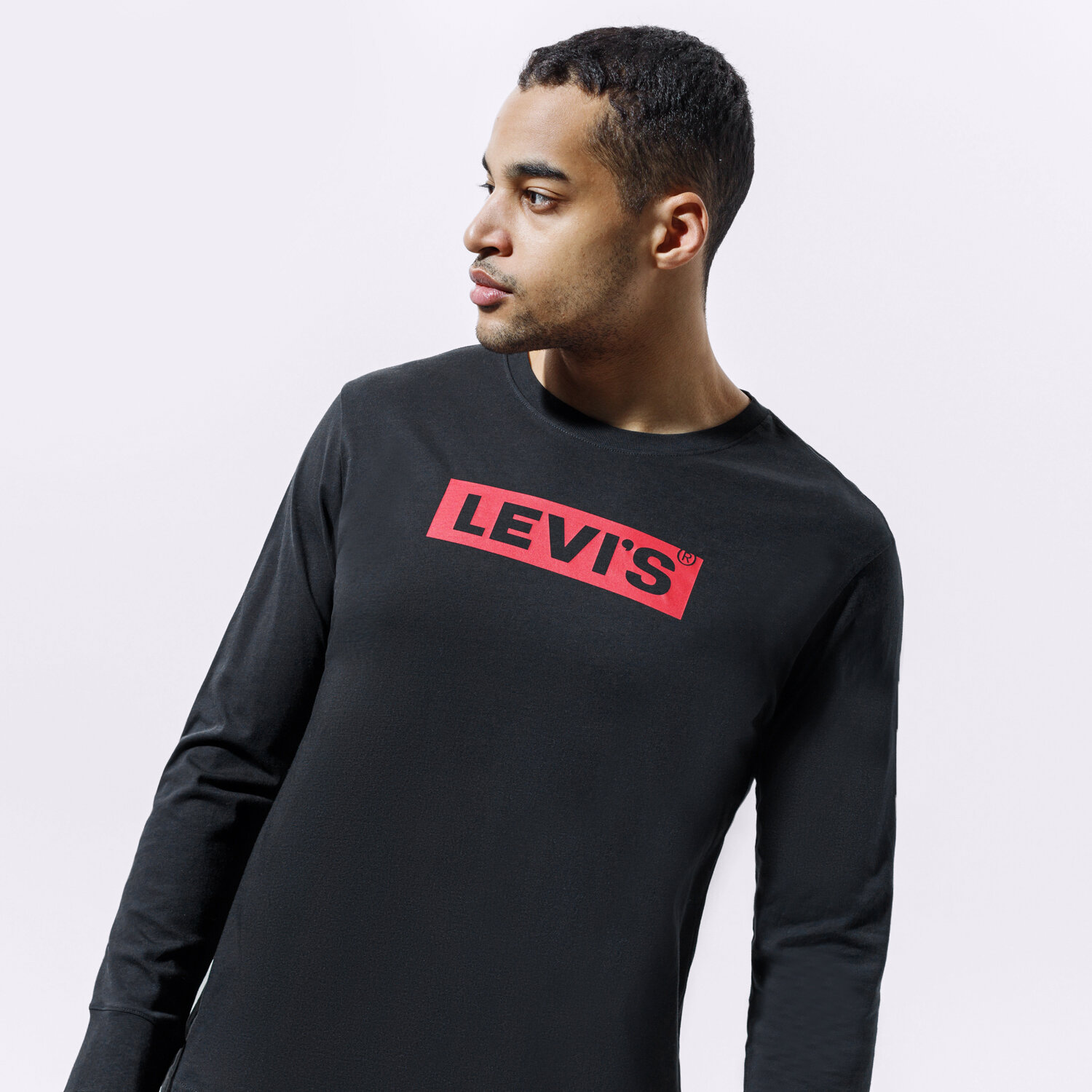 pánské tričko LEVI'S TRIČKO RELAXED LS GRAPHIC TEE 16139-0042 ČERNÁ