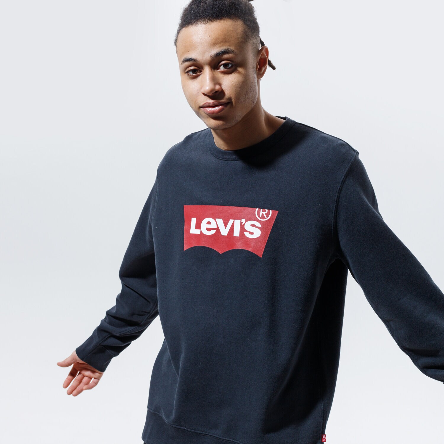 pánská mikina LEVI'S MIKINA GRAPHIC CREW B 17895-0111 ČERNÁ