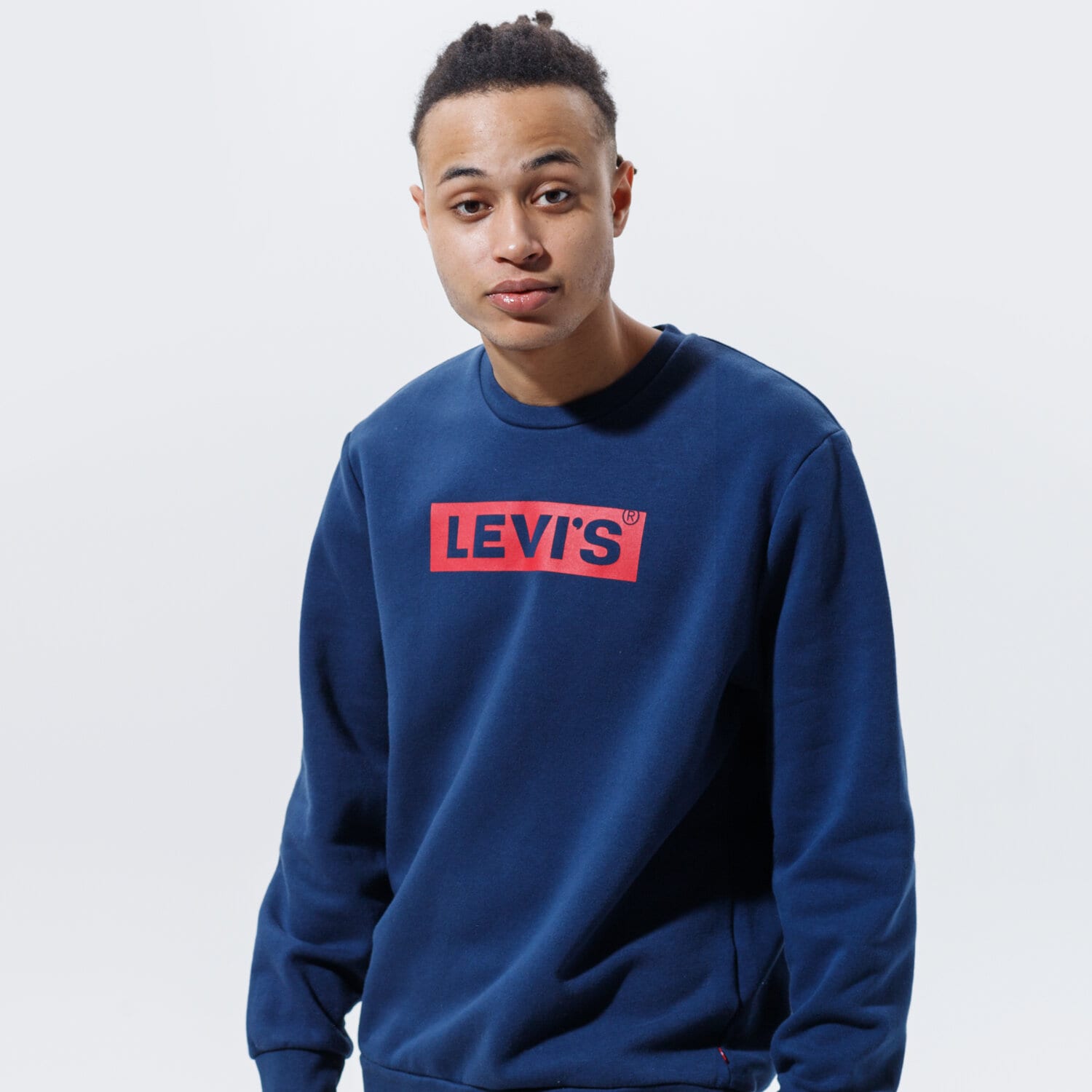 pánská mikina LEVI'S MIKINA T3 GRAPHIC CREW 38796-0029 TMAVOMODRÁ