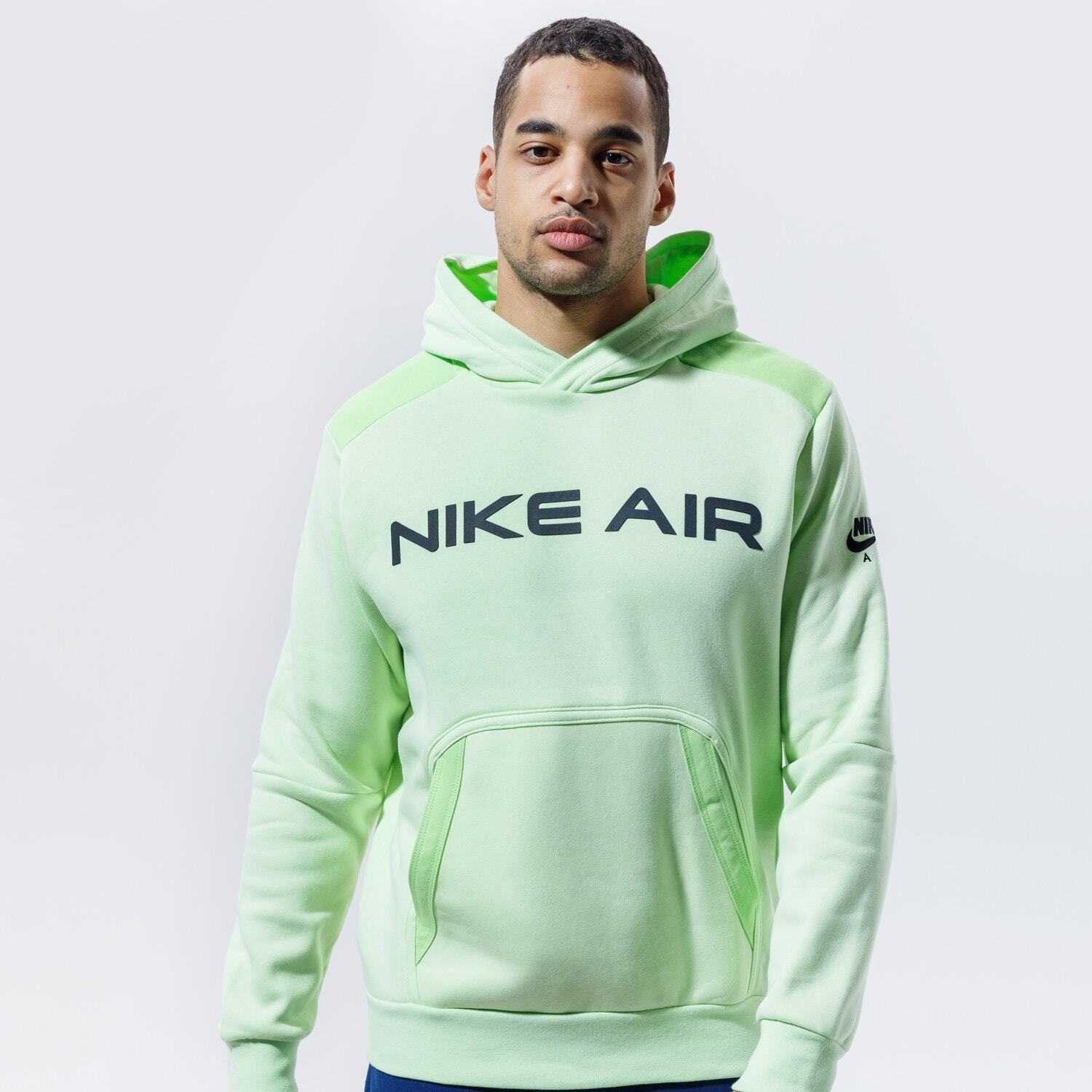pánská mikina NIKE MIKINA S KAPUCÍ AIR DA0212-383 ZELENÁ