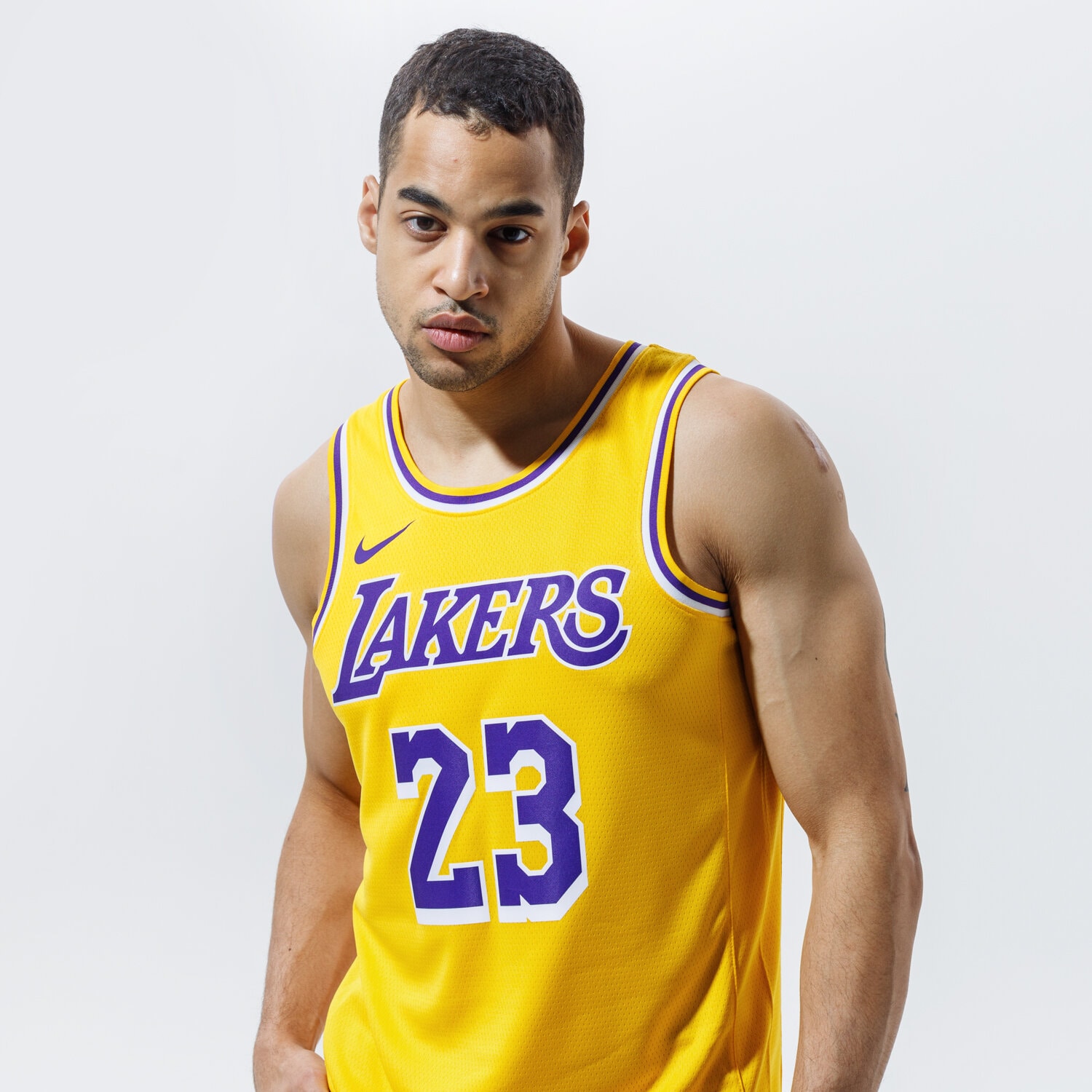 pánská košile JORDAN TOP LAKERS JAMES SWINGMAN ICON 2020 NBA CW3669-734 ŽLUTÁ
