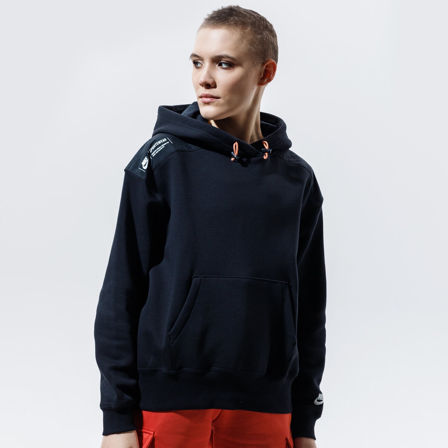 dámská mikina NIKE MIKINA S KAPUCÍ W NSW PO HOODIE FLC UU DD3605-010 ČERNÁ