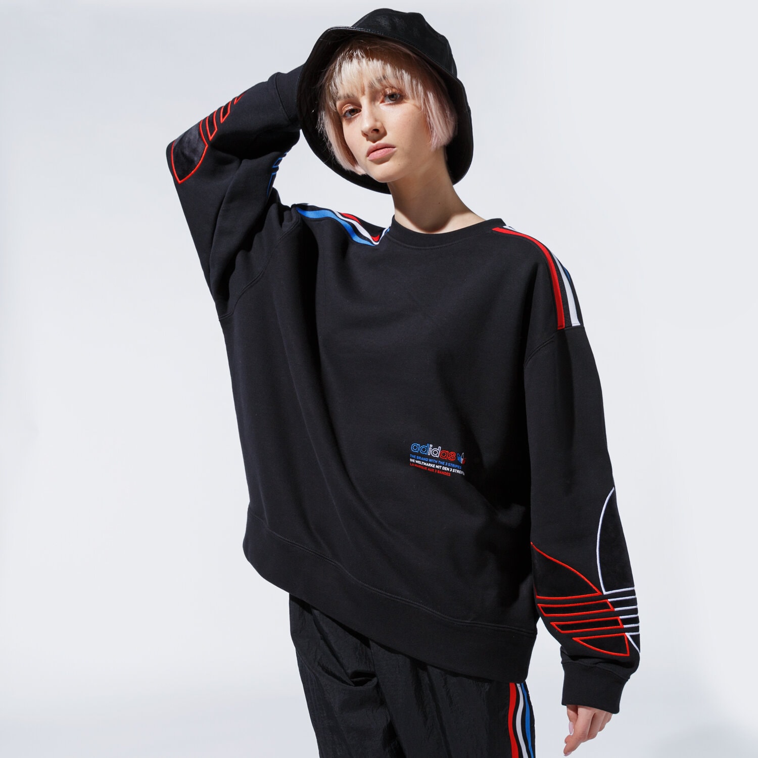 dámská mikina ADIDAS MIKINA ROZEPÍNACÍ SWEATSHIRT GN2822 ČERNÁ