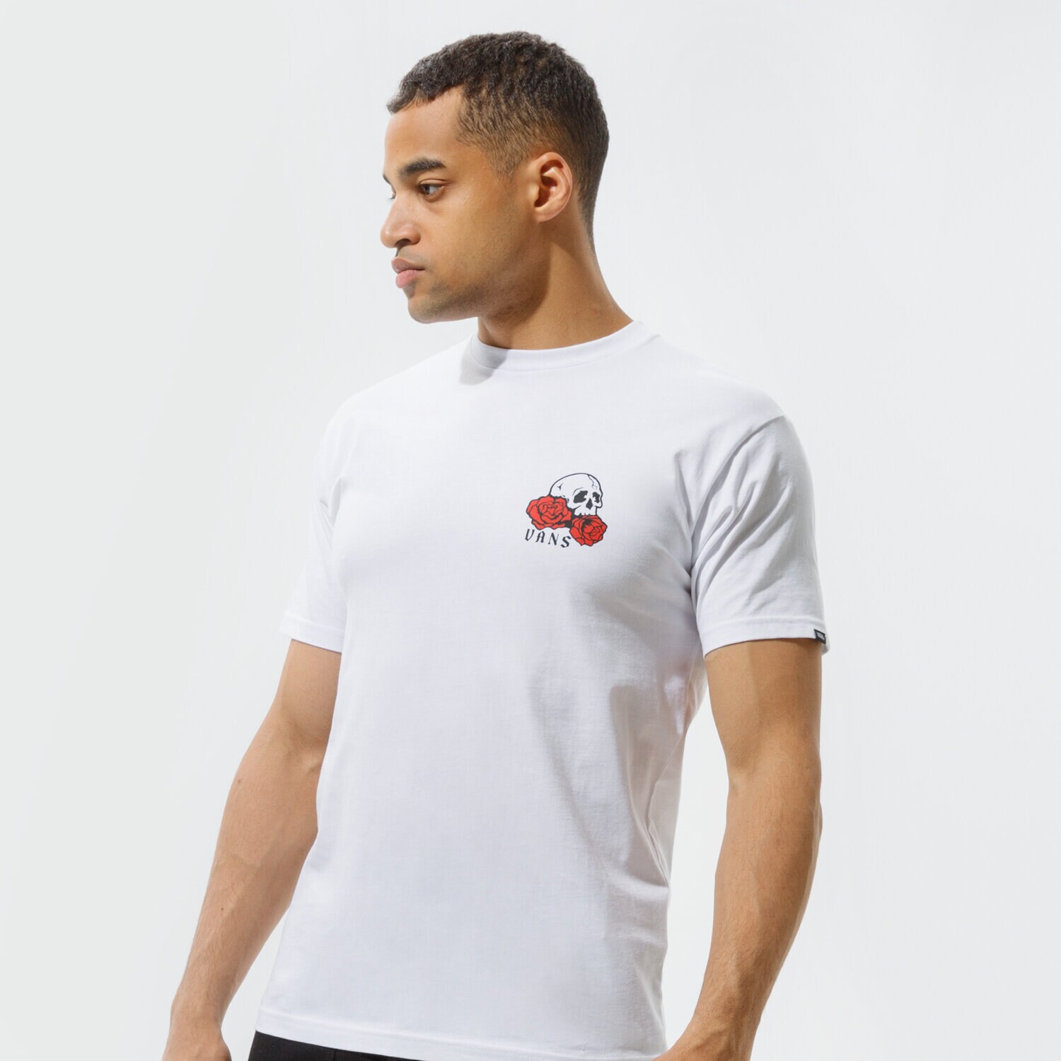 pánské tričko VANS TRIČKO MN ROSE BED SS WHITE VN0A54CVWHT1 BÍLÁ