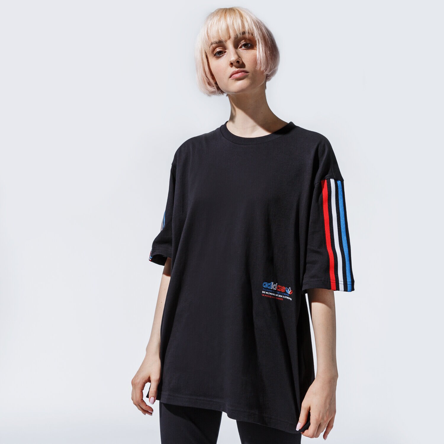 dámské tričko ADIDAS TRIČKO OVERSIZED TEE GN2839 ČERNÁ
